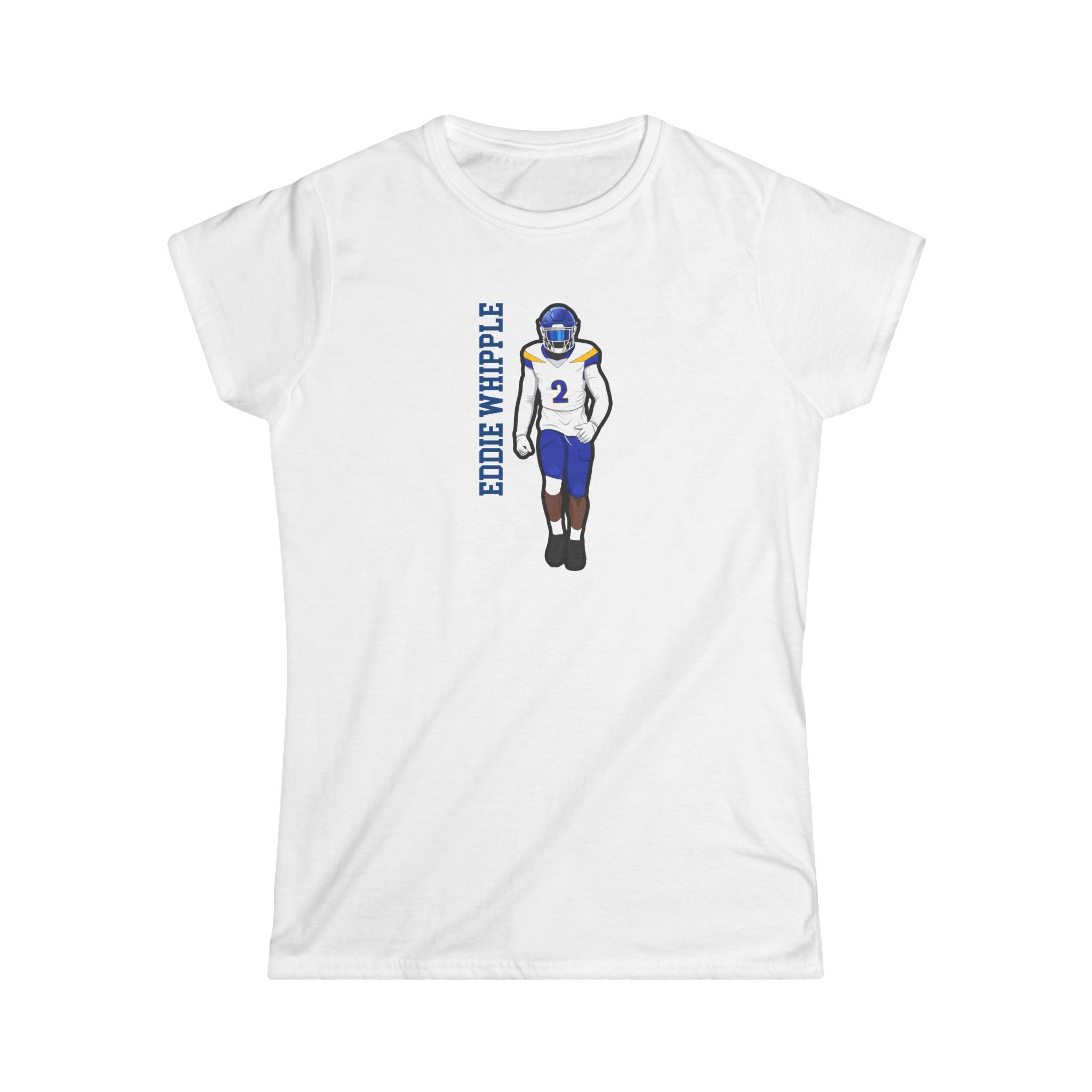 Women's Softstyle Tee — character_name_vertical in White