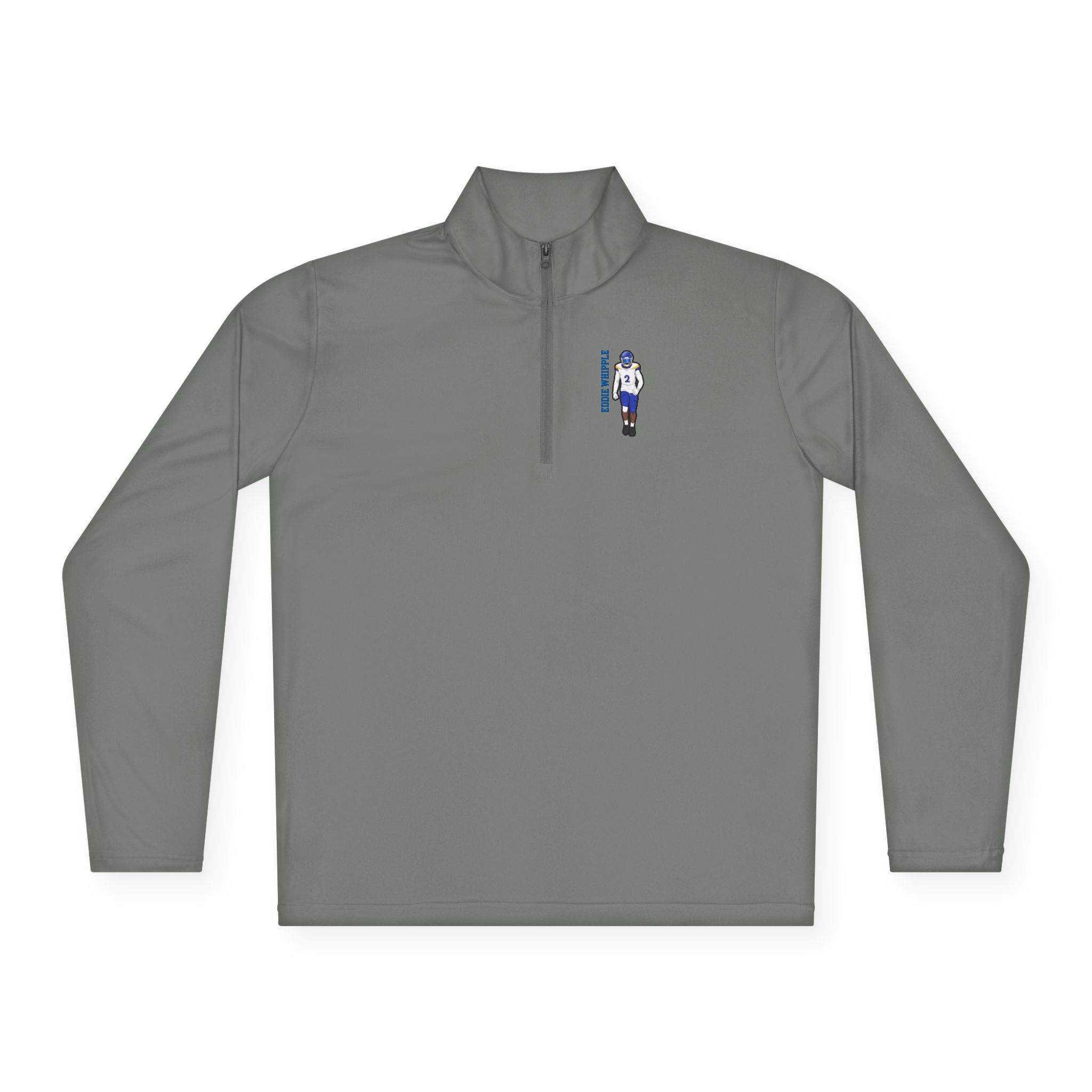 Q-Zip Pullover — character_name_vertical in Grey