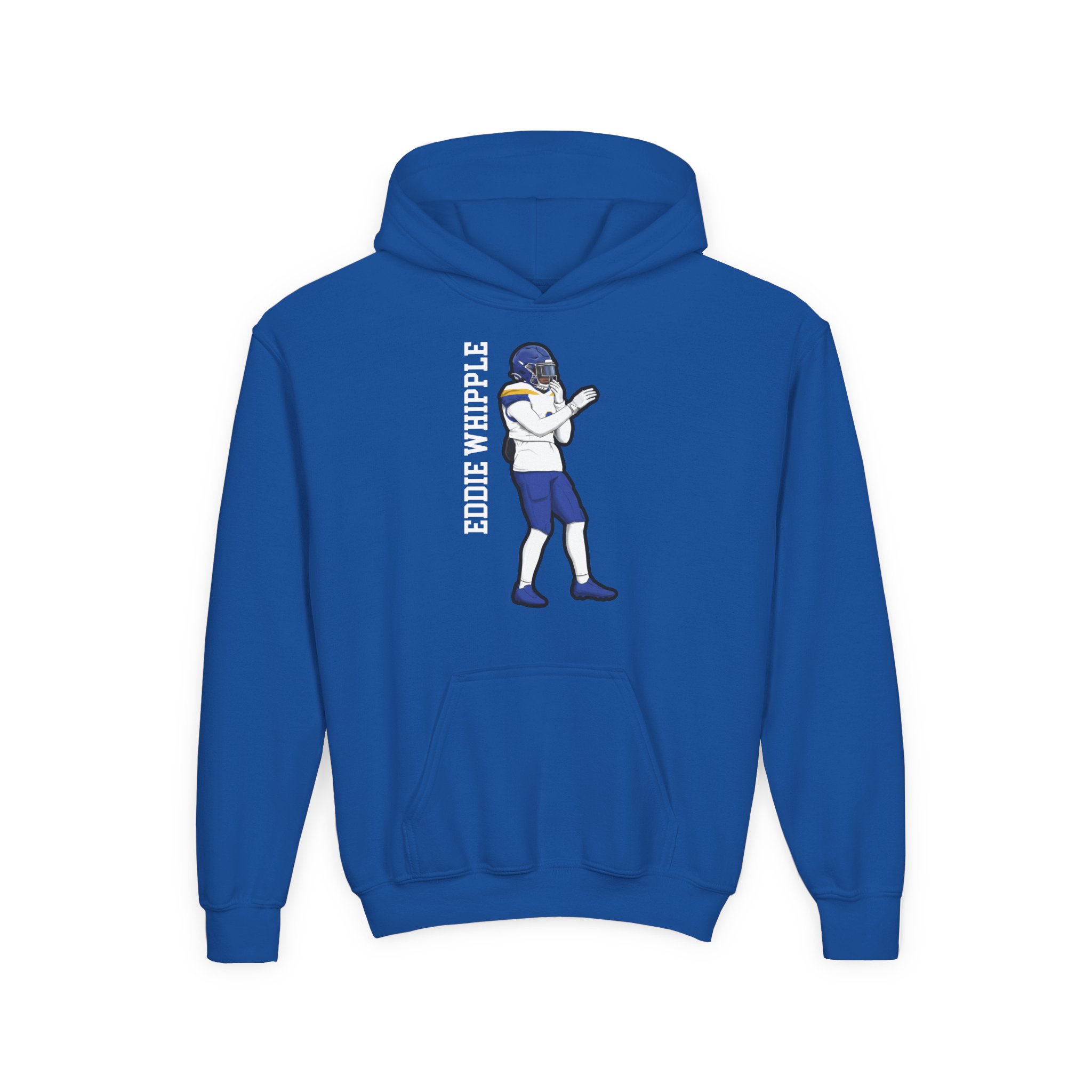 Youth Hoodie — character_name_vertical in Royal