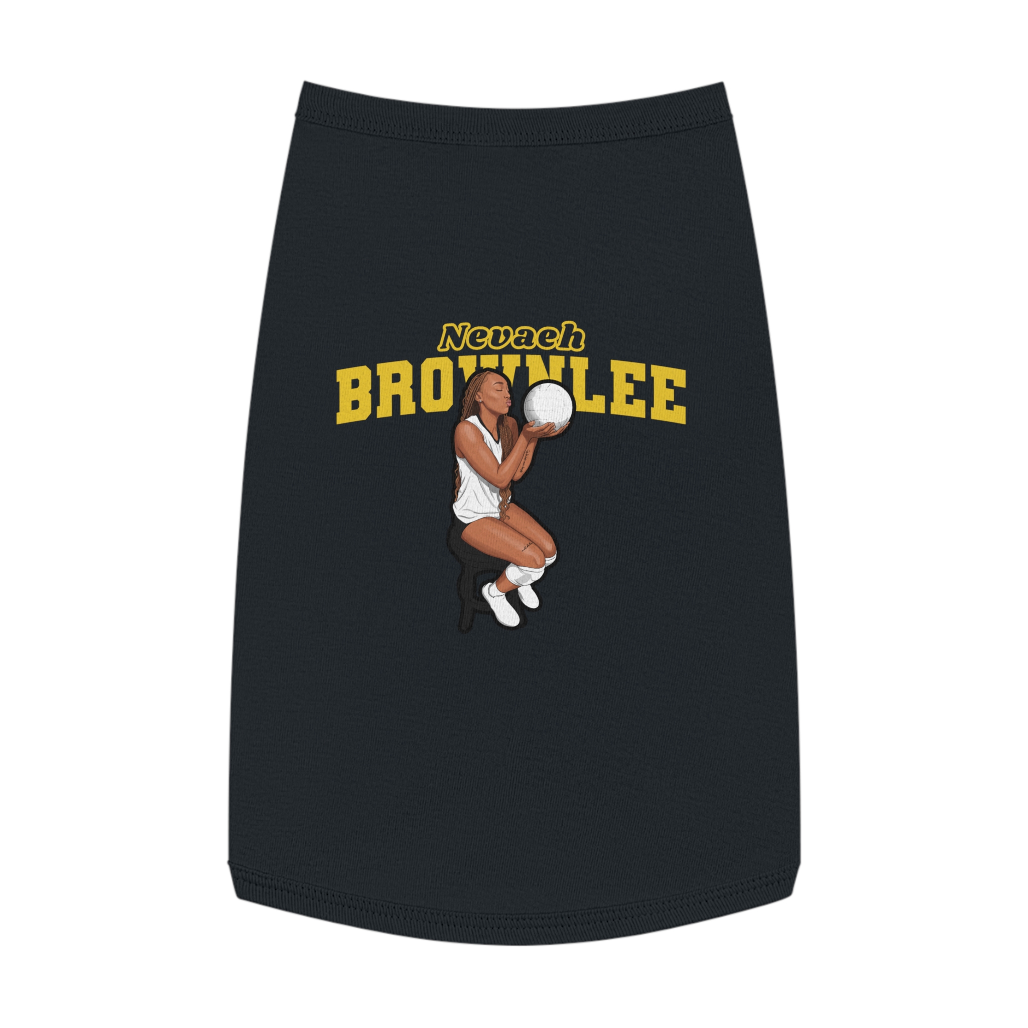 Pet Tank Top — character_name_arch in Black