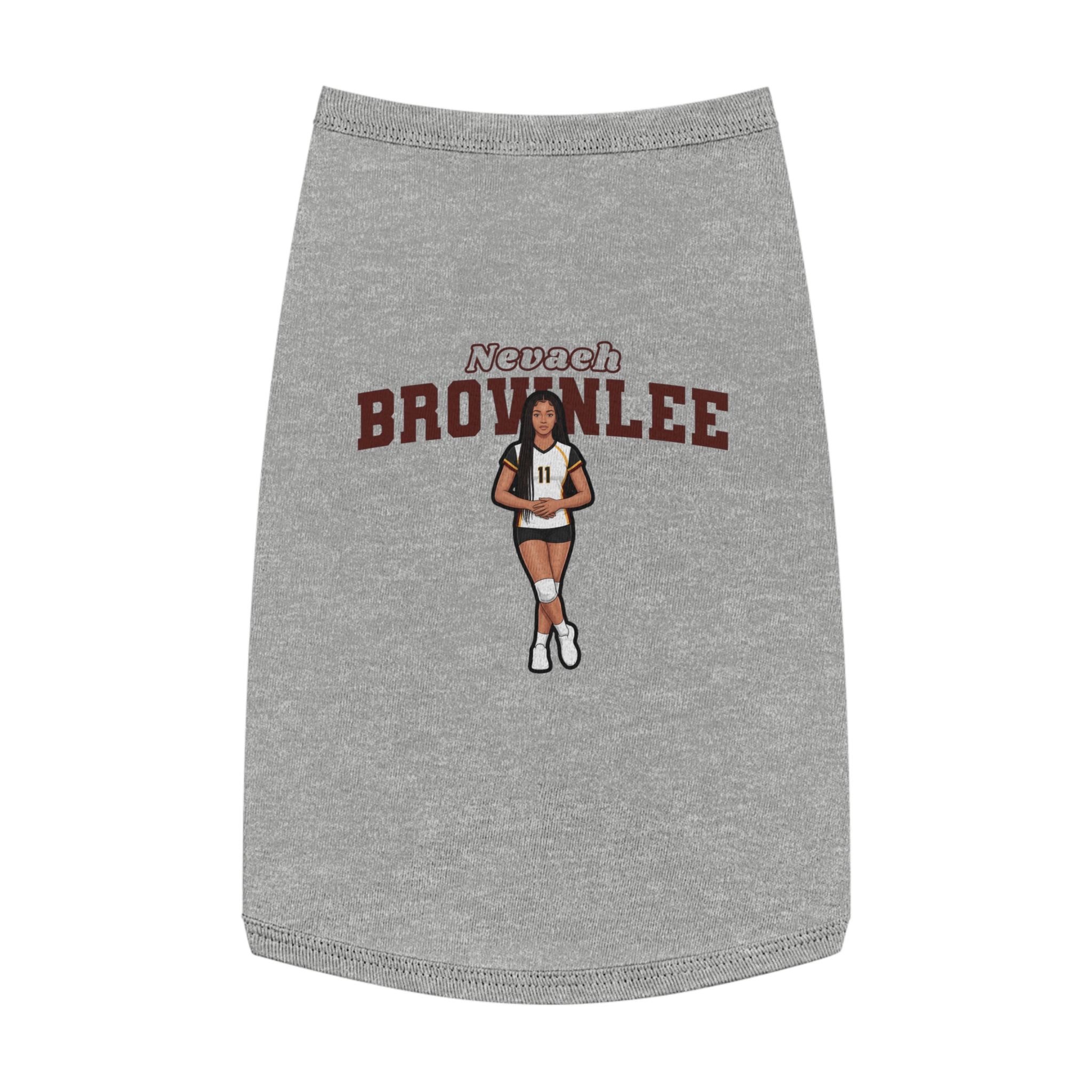 Pet Tank Top — character_name_arch in White