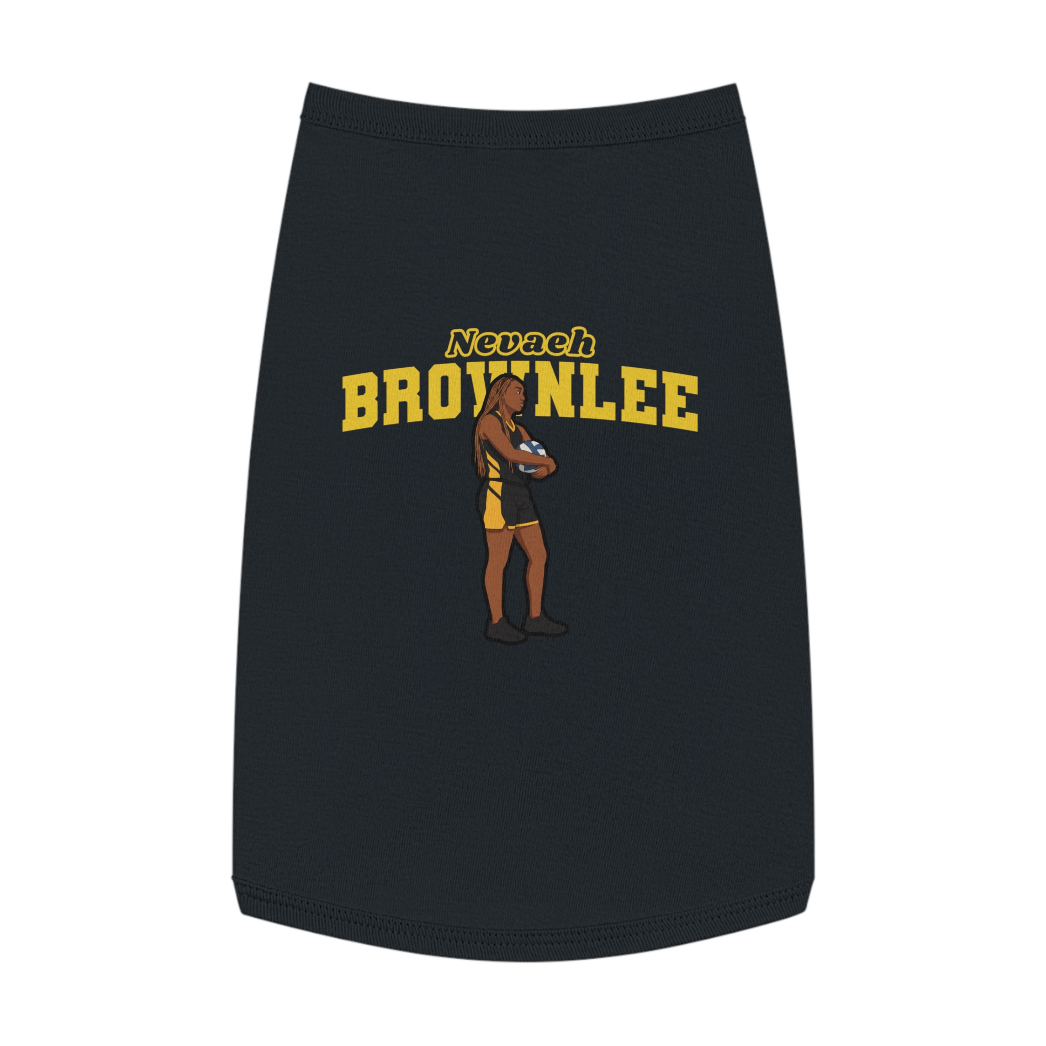 Pet Tank Top — character_name_arch in Black