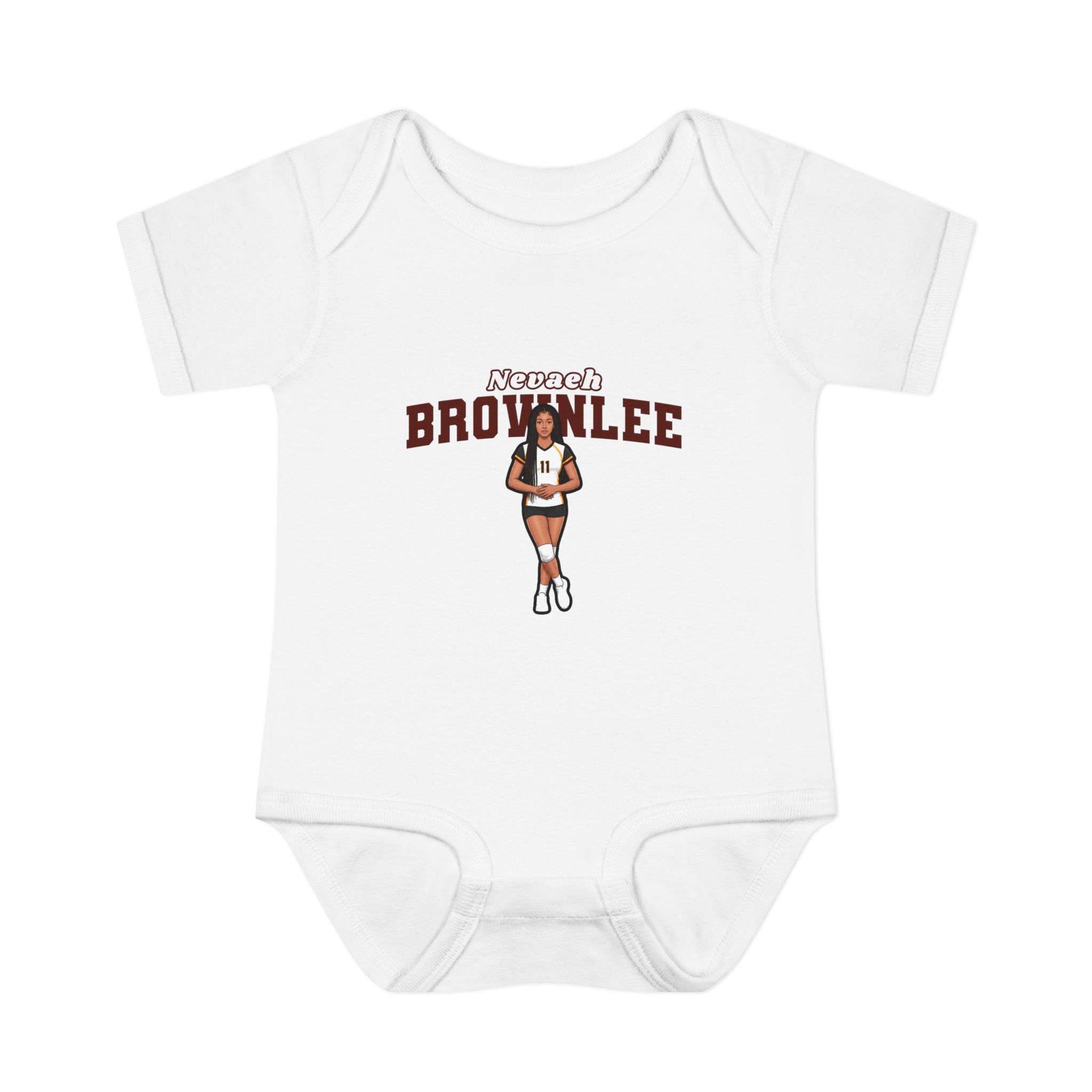 Baby Onesie — character_name_arch in White