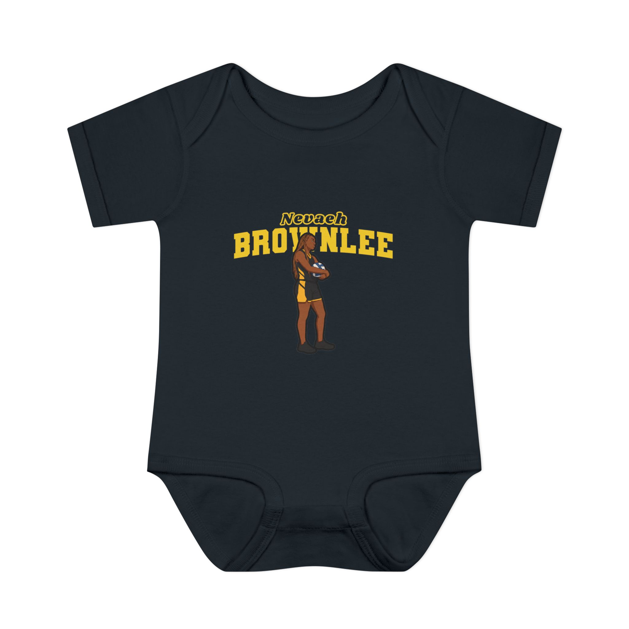Baby Onesie — character_name_arch in Black