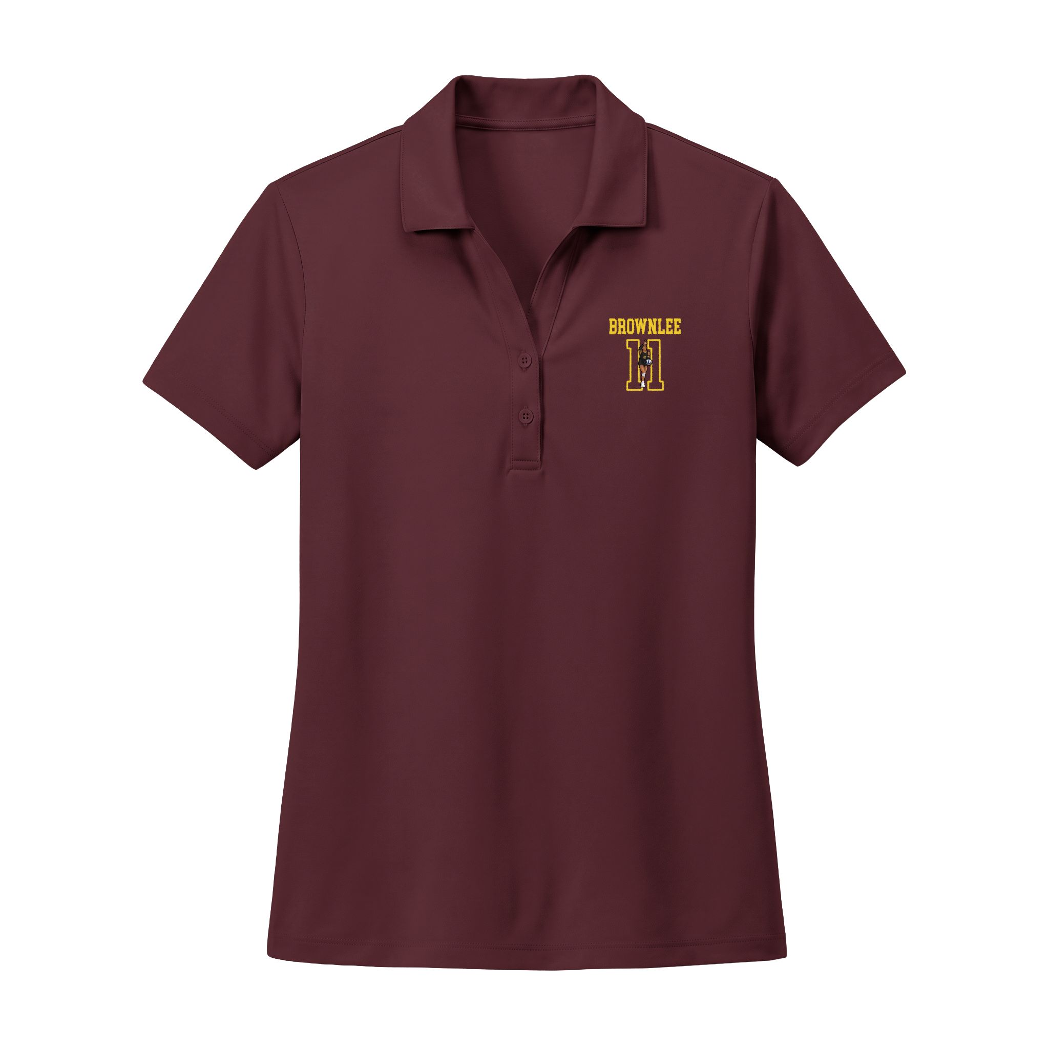 Women's Polo — character_shirsey in Maroon