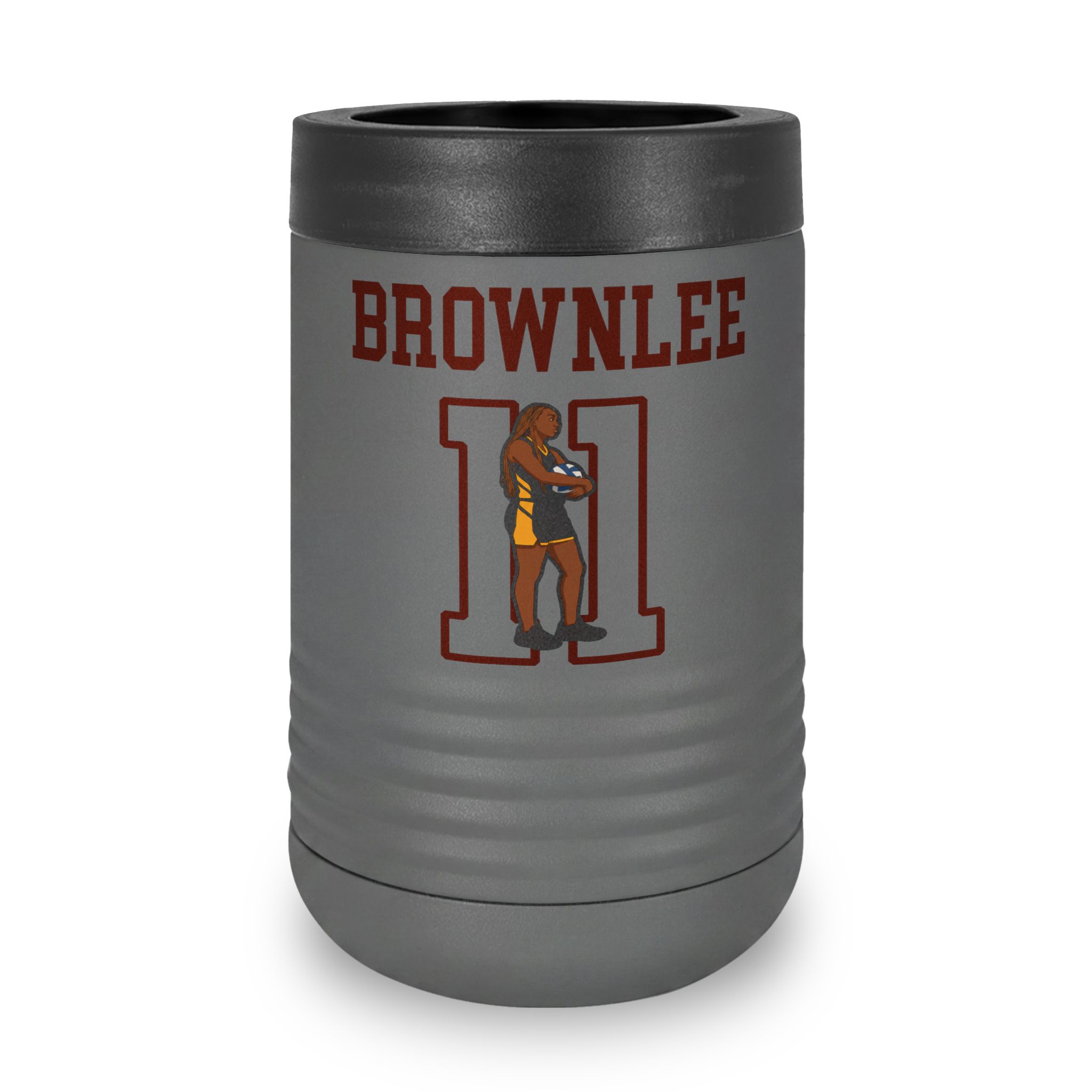 Stainless Can Cooler — character_shirsey in Grey