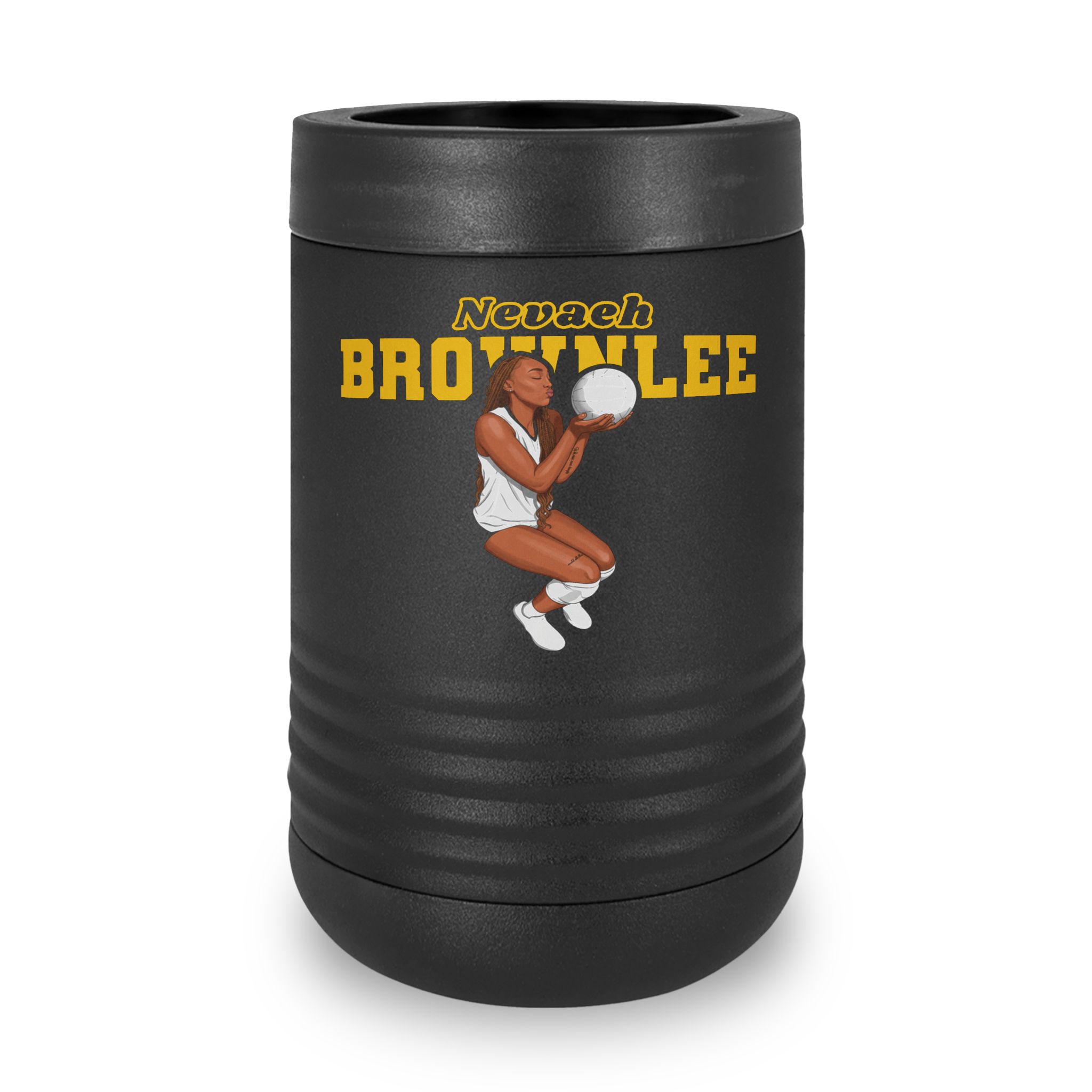 Stainless Can Cooler — character_name_arch in Black