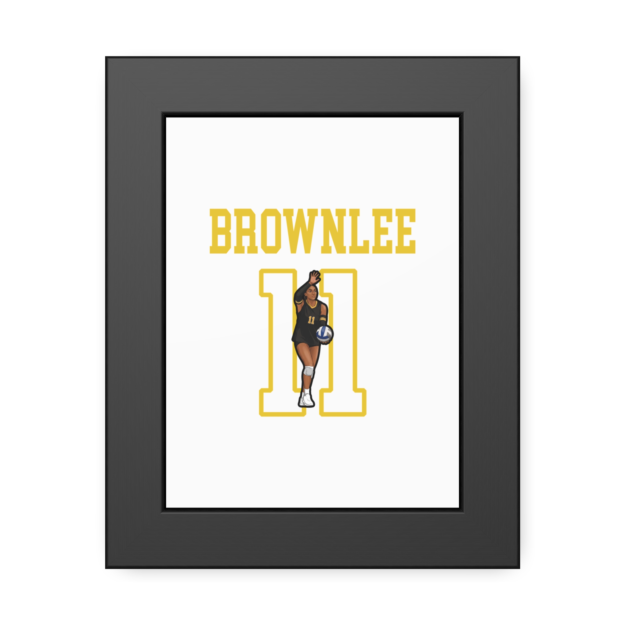 Framed Poster — character_shirsey in Black