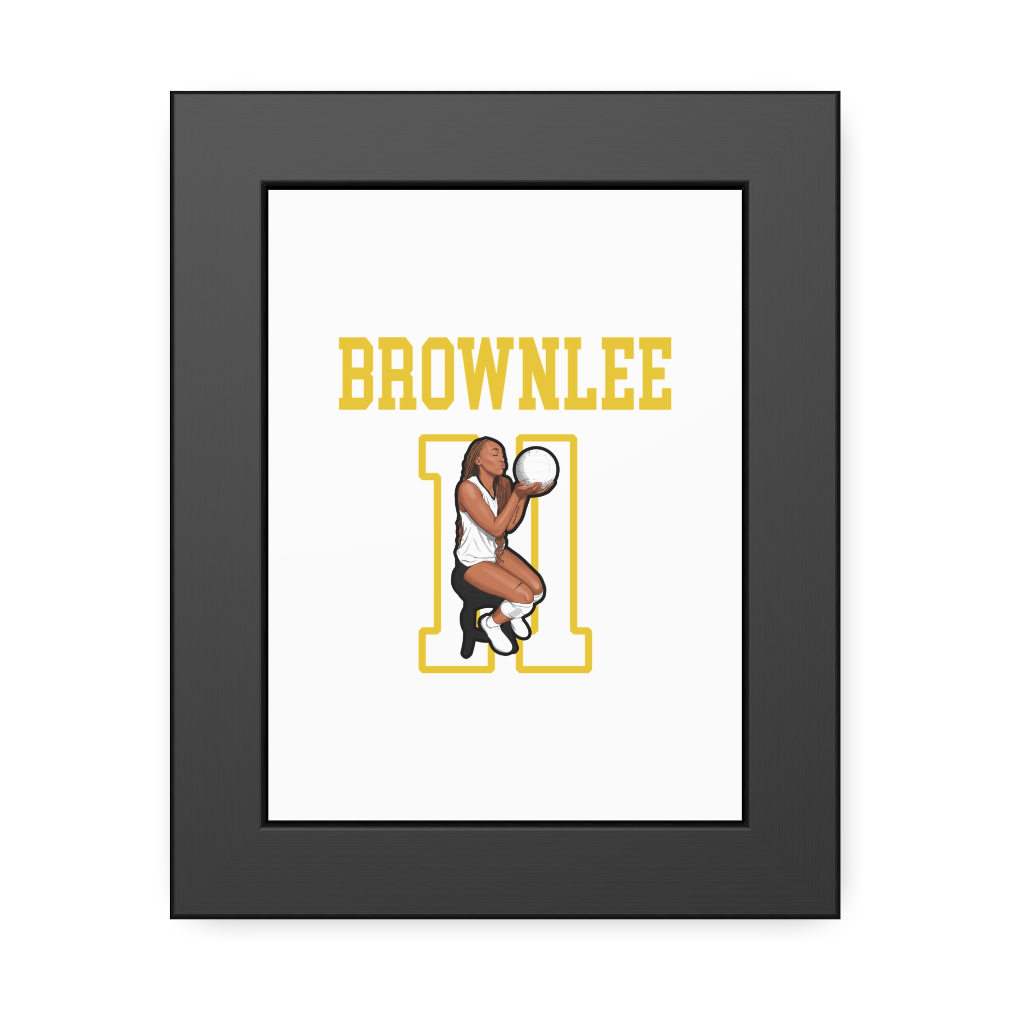 Framed Poster — character_shirsey in Black