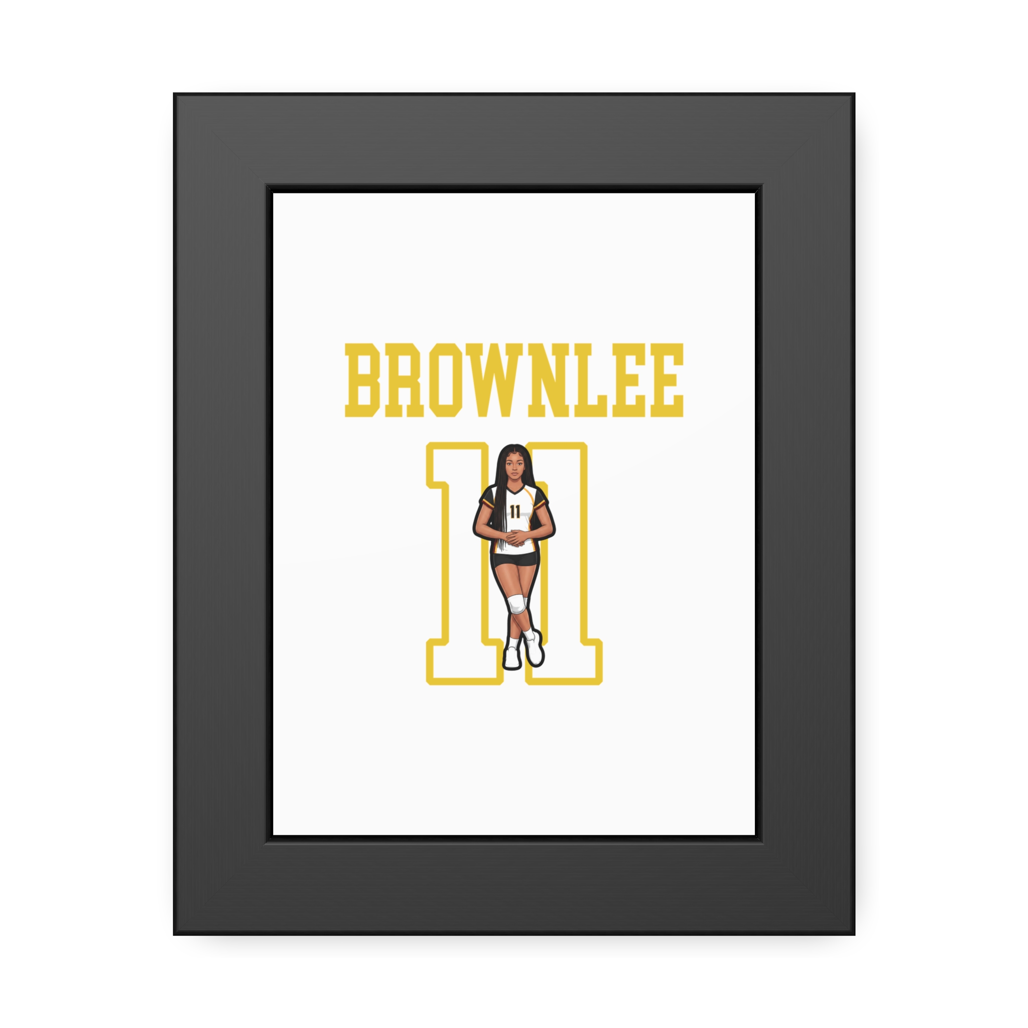 Framed Poster — character_shirsey in Black