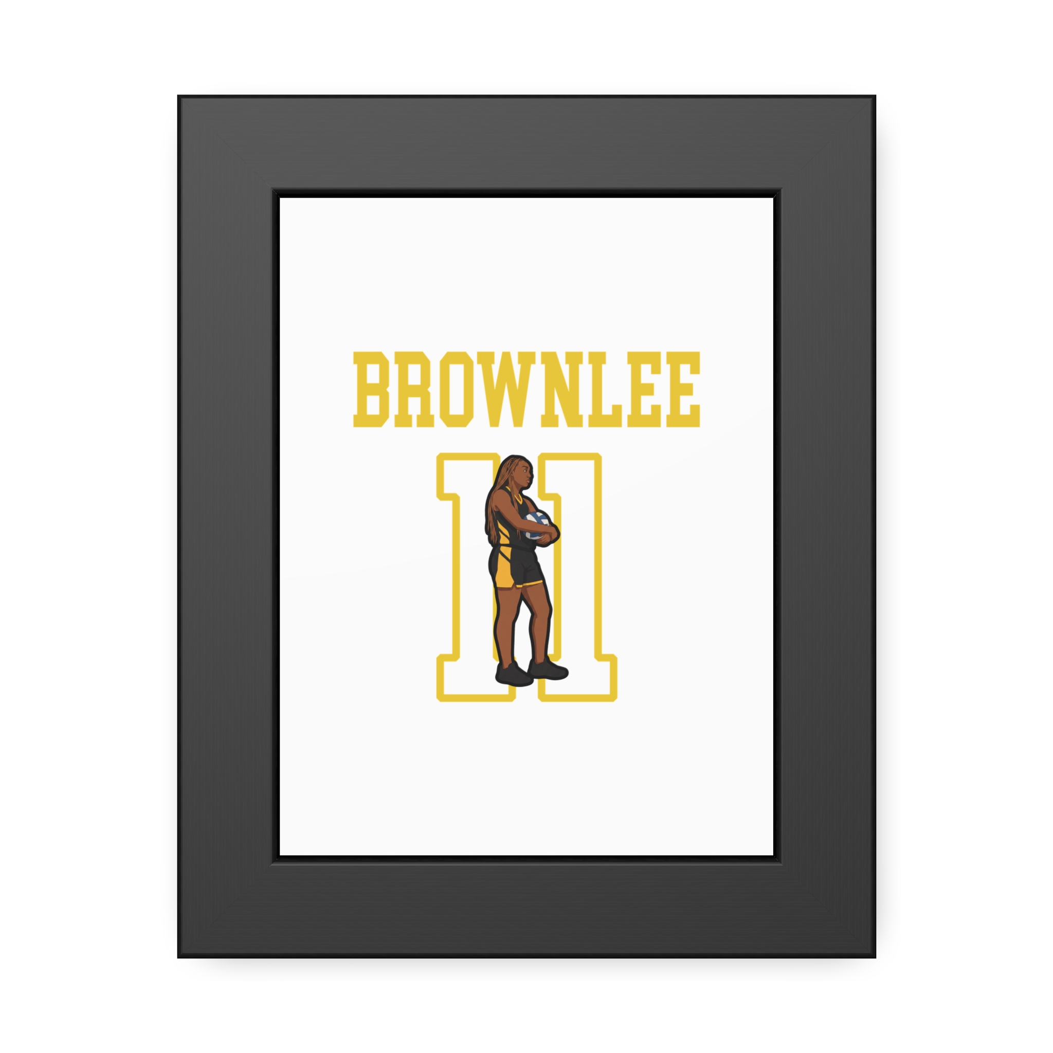 Framed Poster — character_shirsey in Black