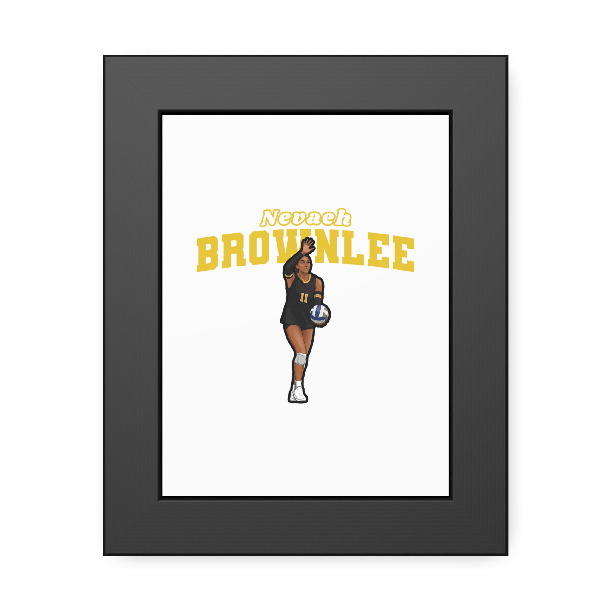 Framed Poster — character_name_arch in Black