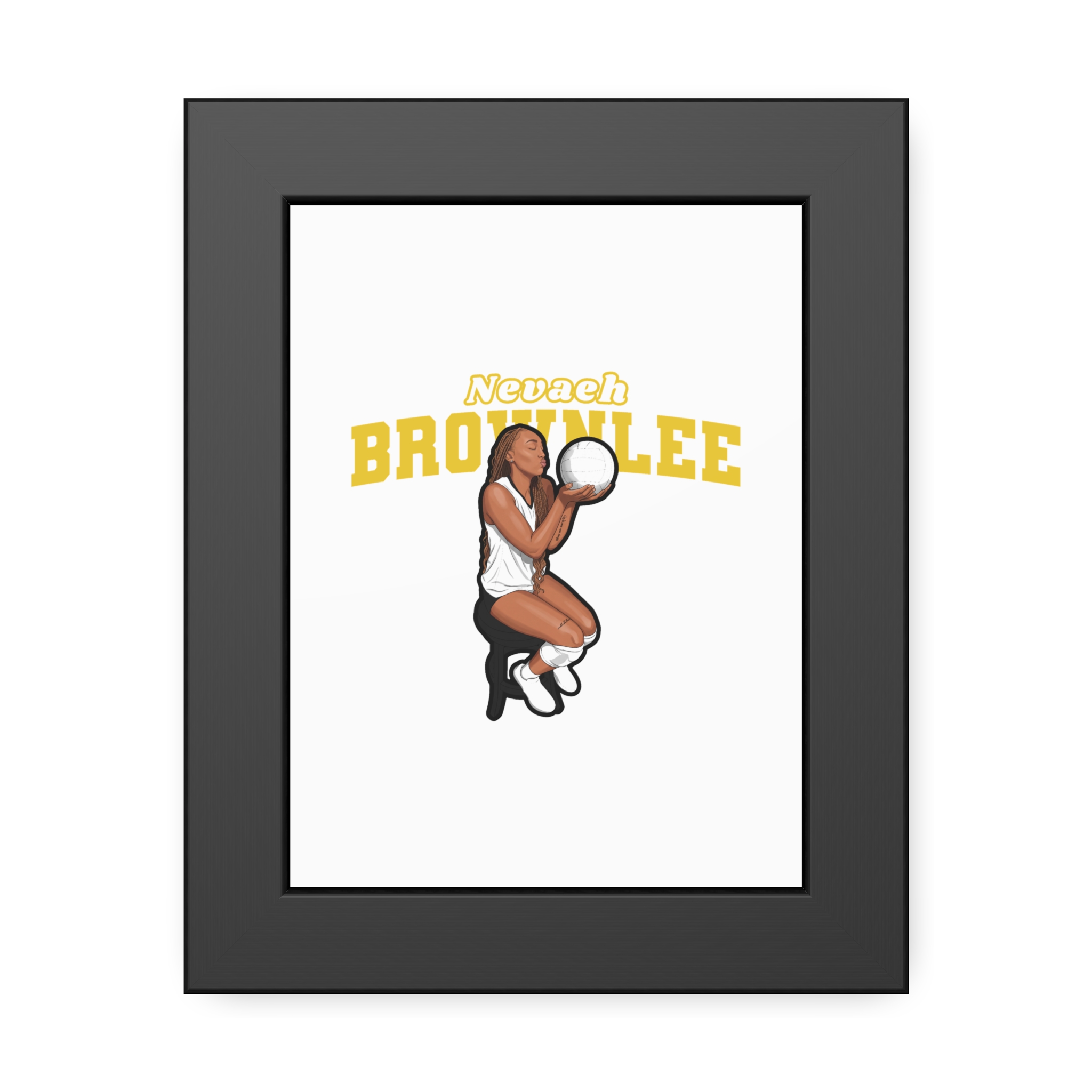 Framed Poster — character_name_arch in Black