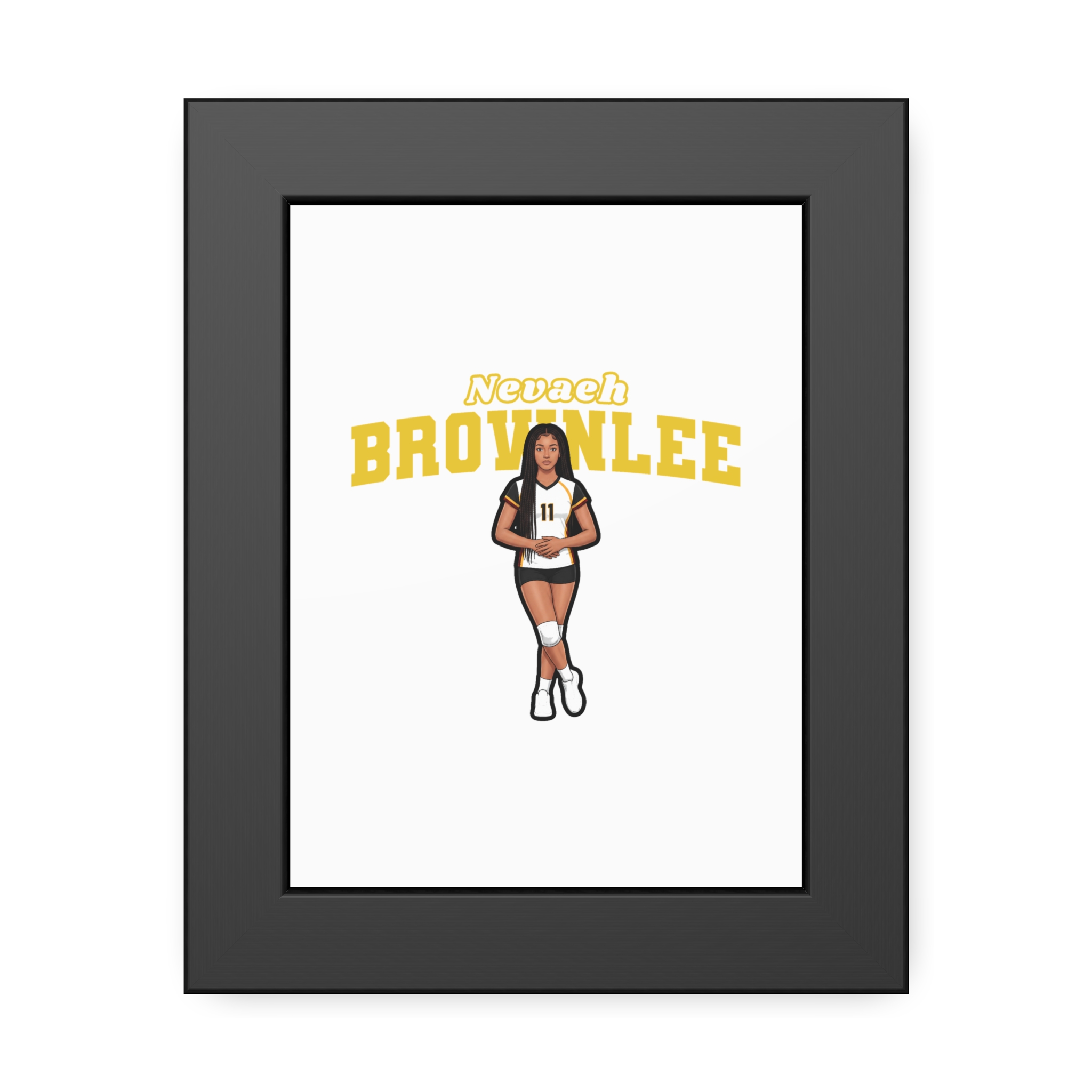 Framed Poster — character_name_arch in Black