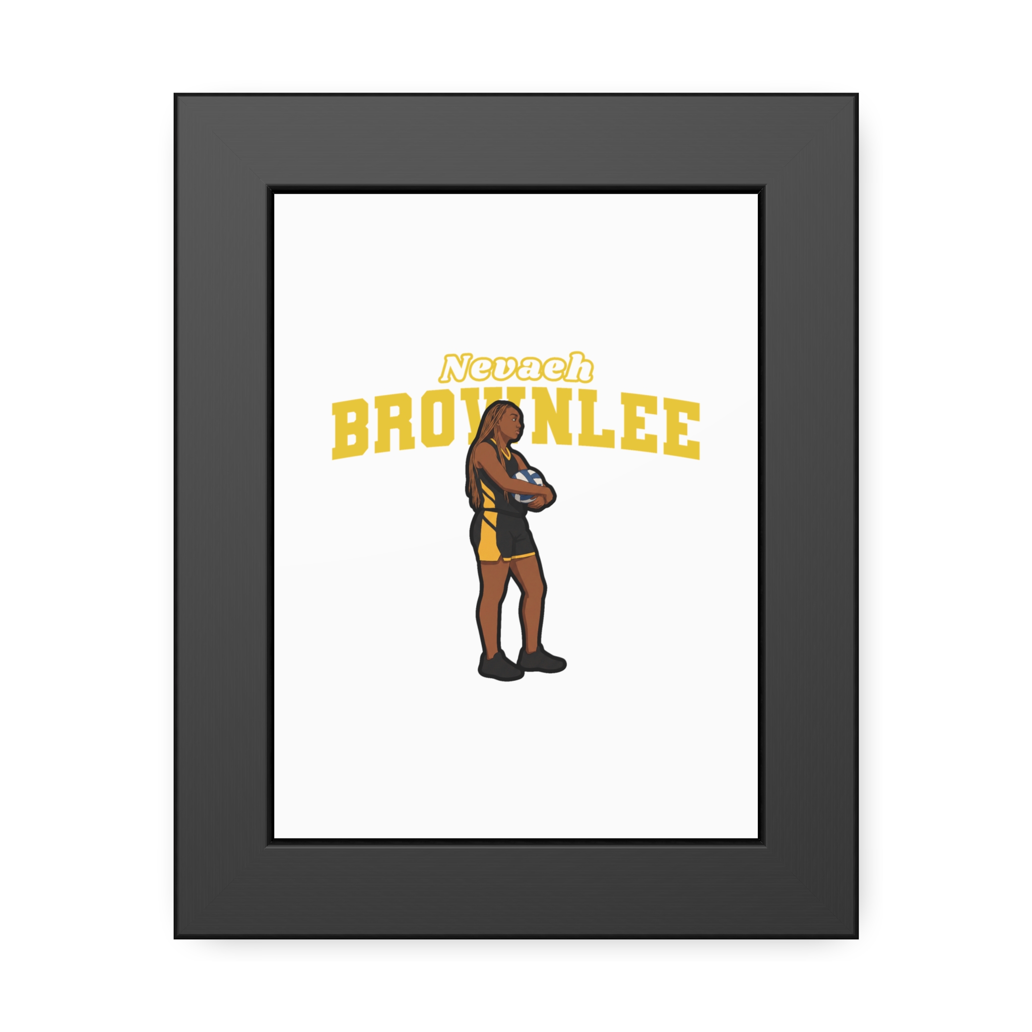 Framed Poster — character_name_arch in Black