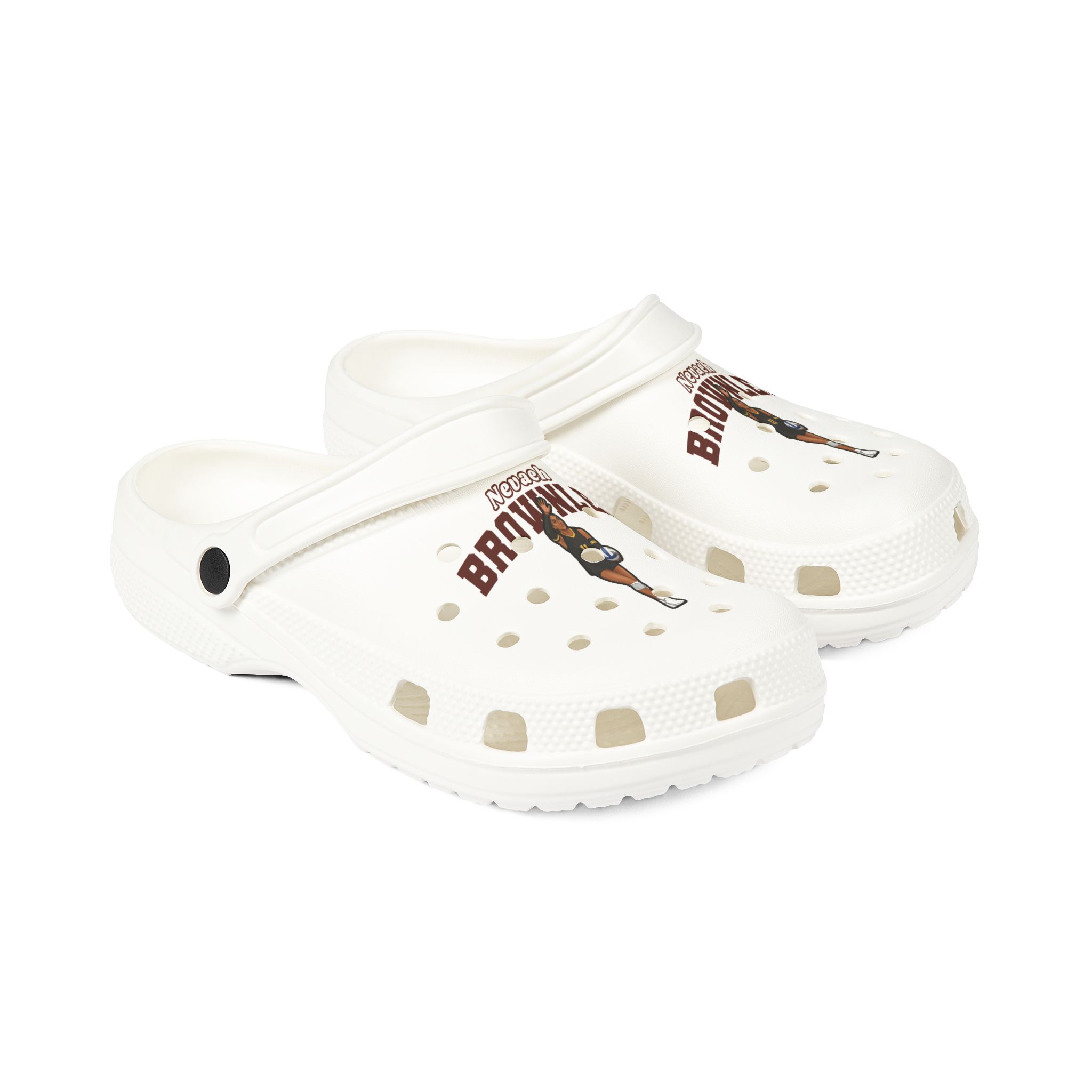 Rubber Clogs — character_name_arch in White