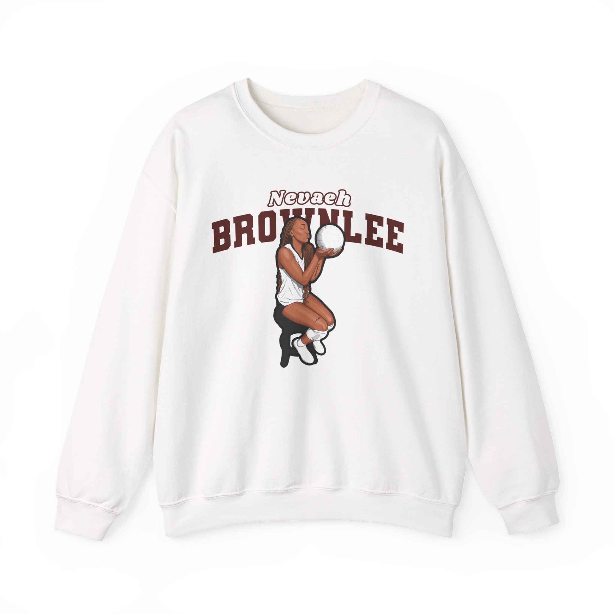 Crewneck Sweatshirt — character_name_arch in White