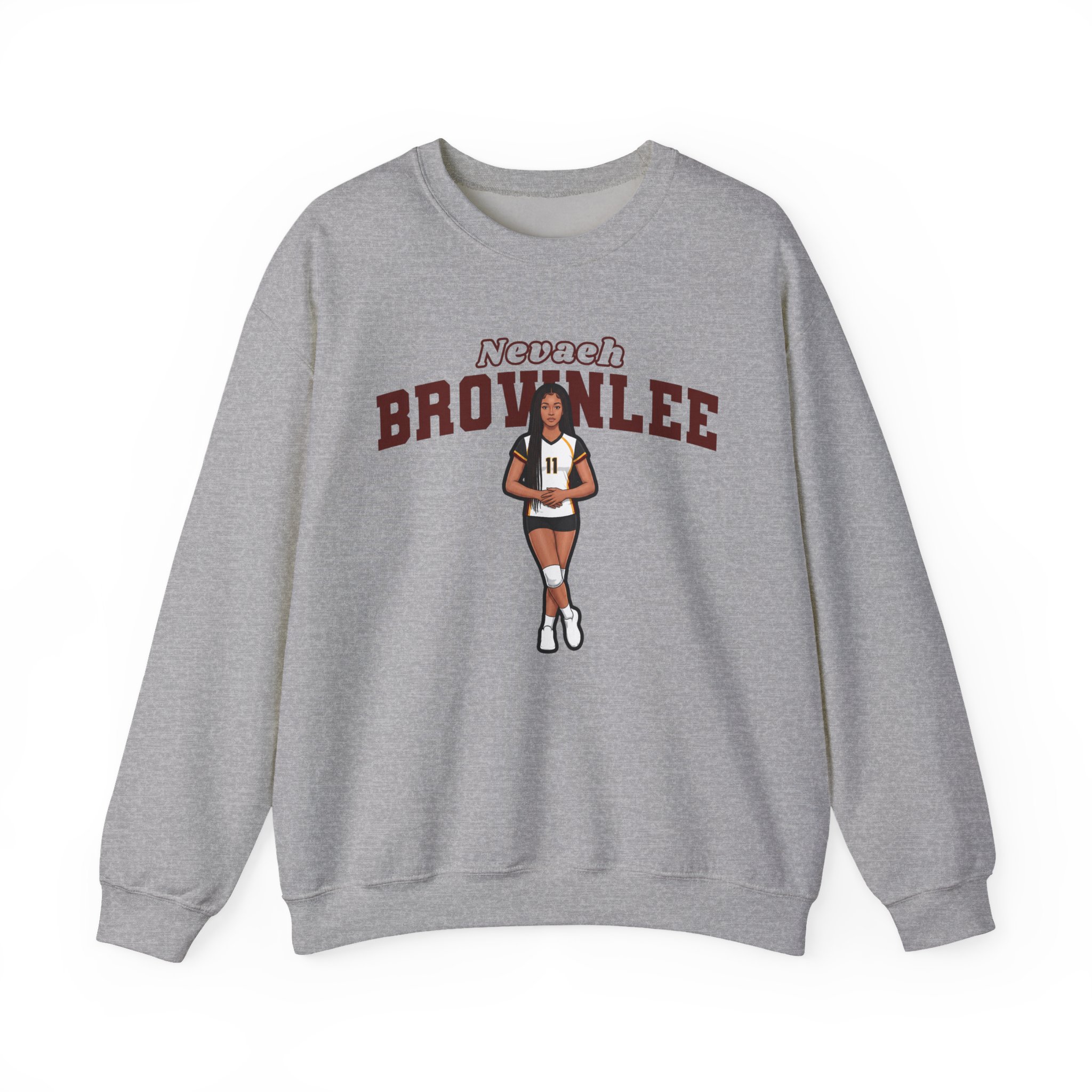 Crewneck Sweatshirt — character_name_arch in Grey