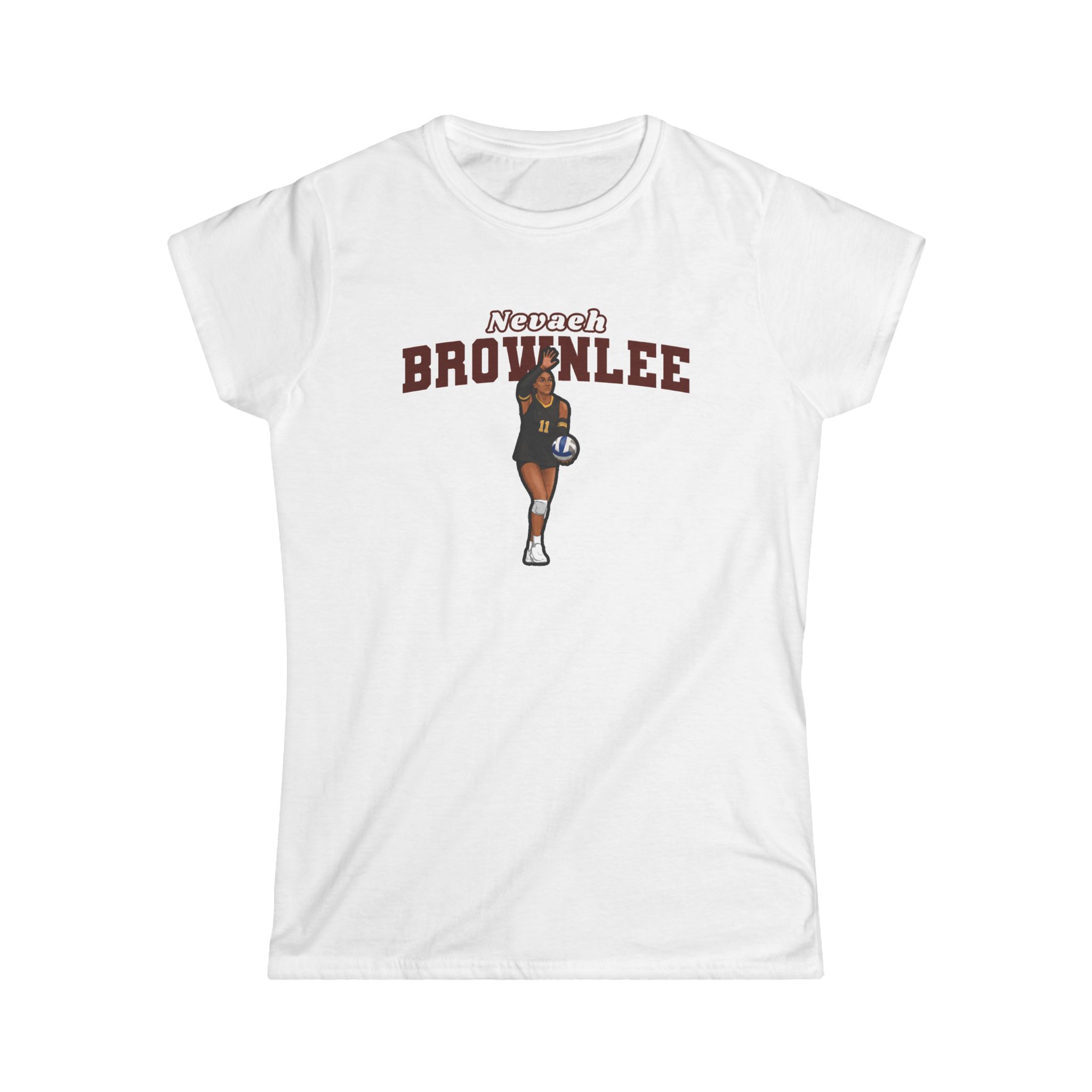 Women's Softstyle Tee — character_name_arch in White