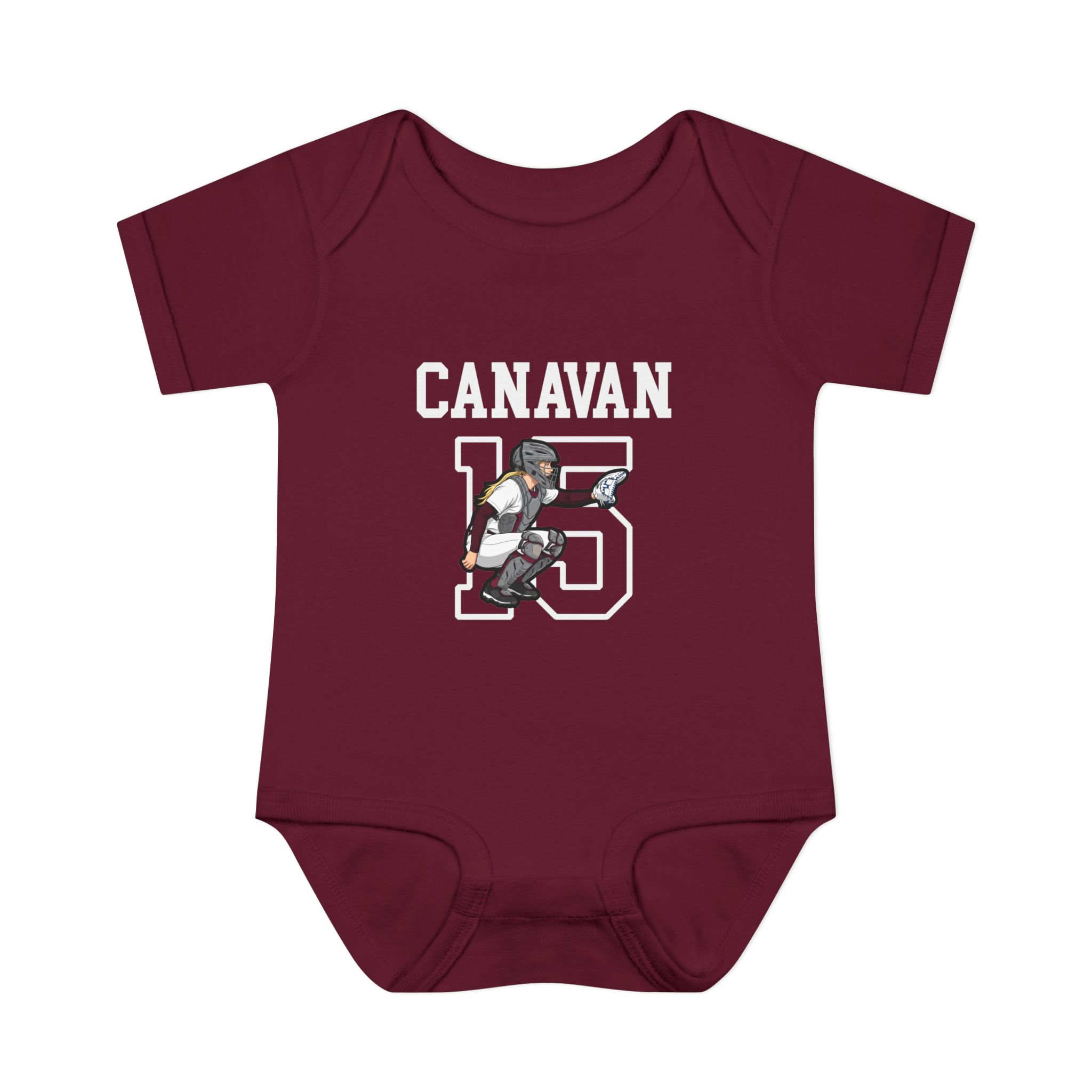 Baby Onesie — character_shirsey in Maroon