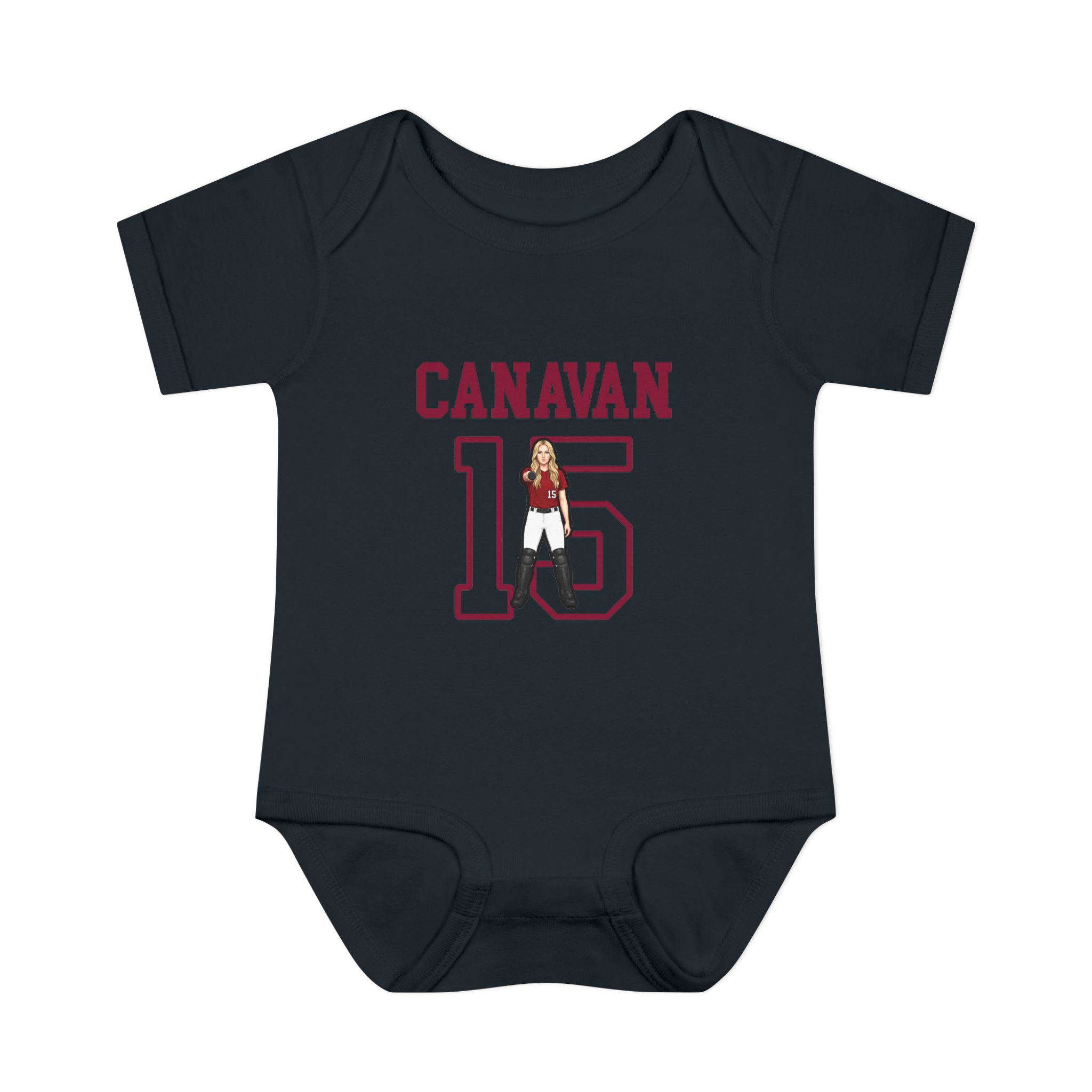 Baby Onesie — character_shirsey in Black