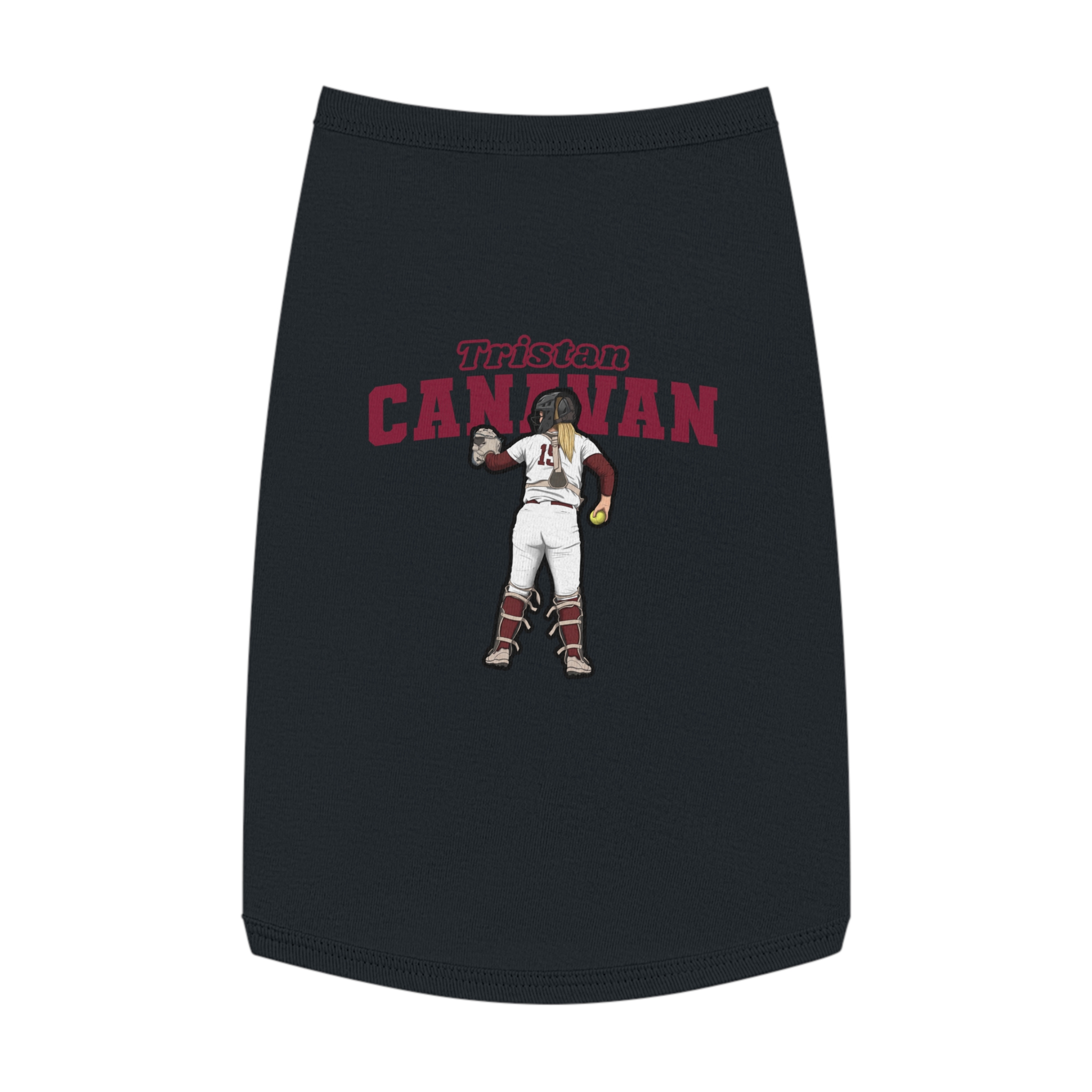 Pet Tank Top — character_name_arch in Black