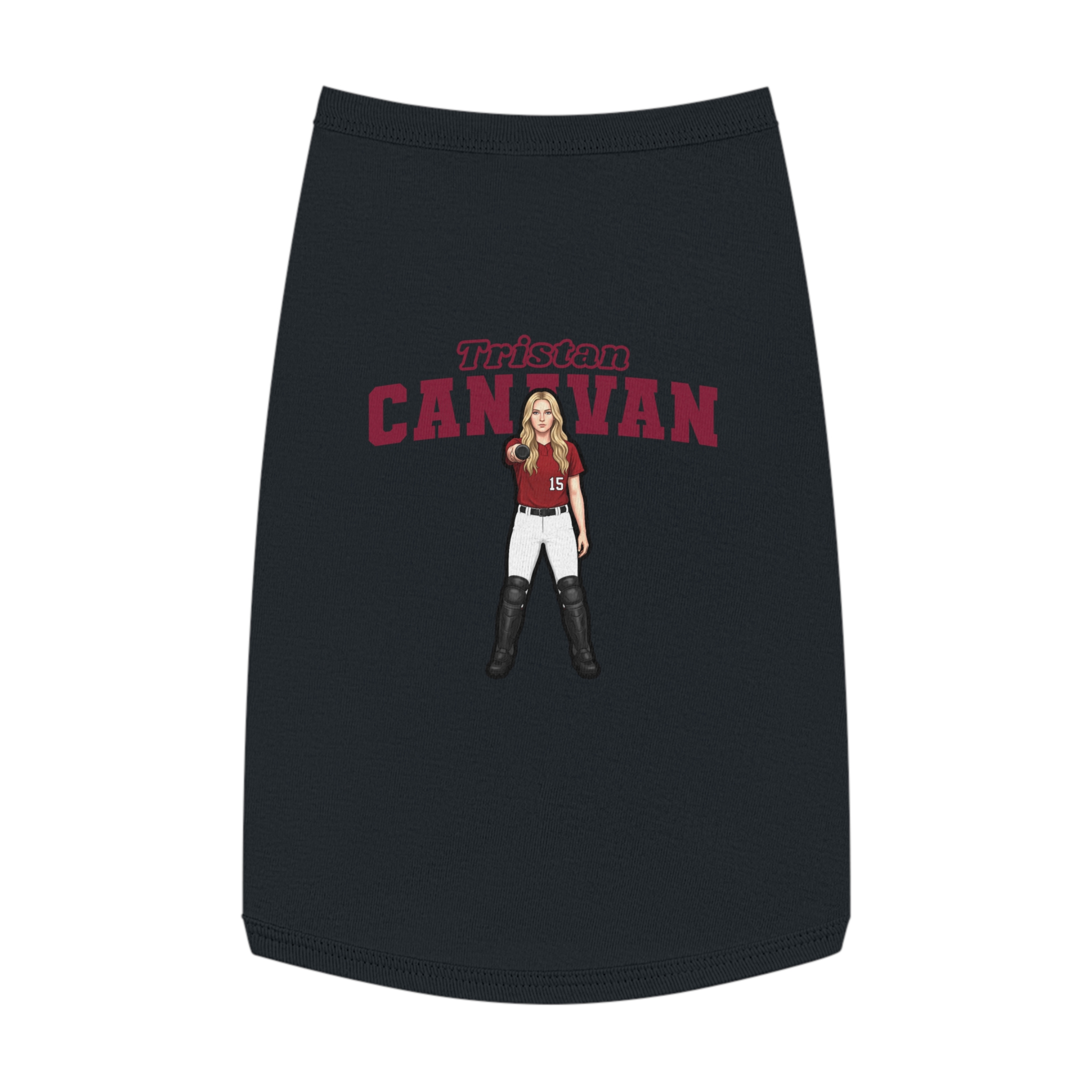 Pet Tank Top — character_name_arch in White