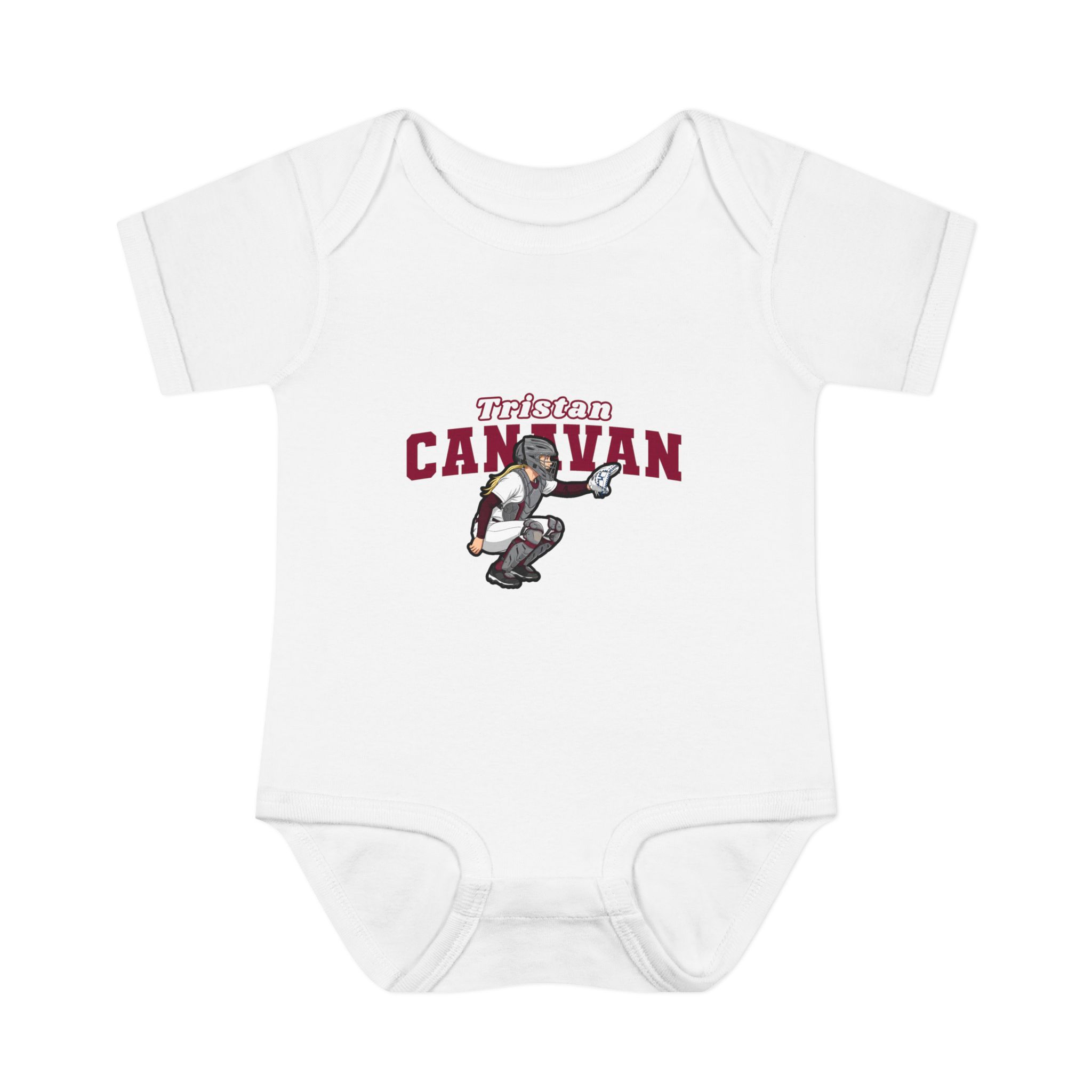 Baby Onesie — character_name_arch in White