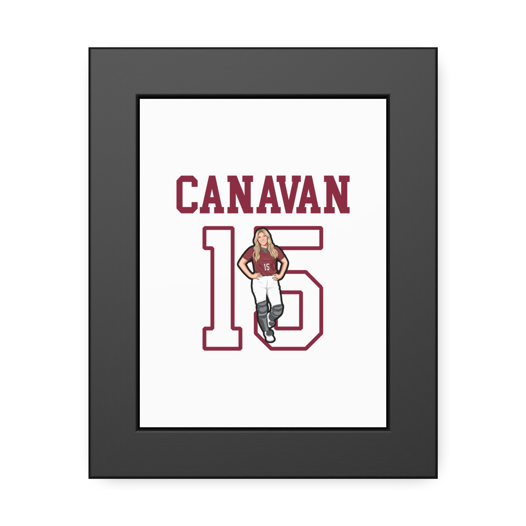Framed Poster — character_shirsey in Black