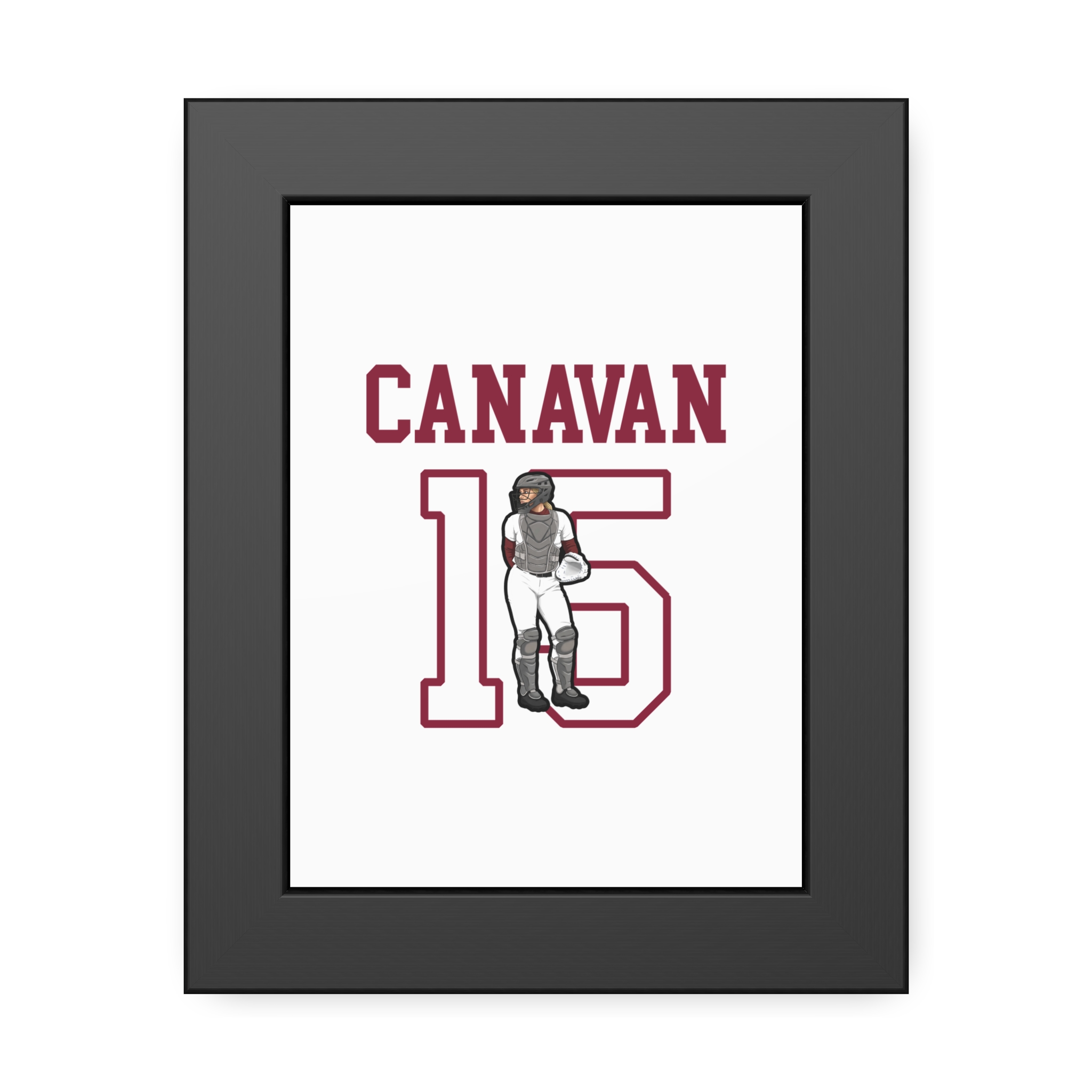 Framed Poster — character_shirsey in Black