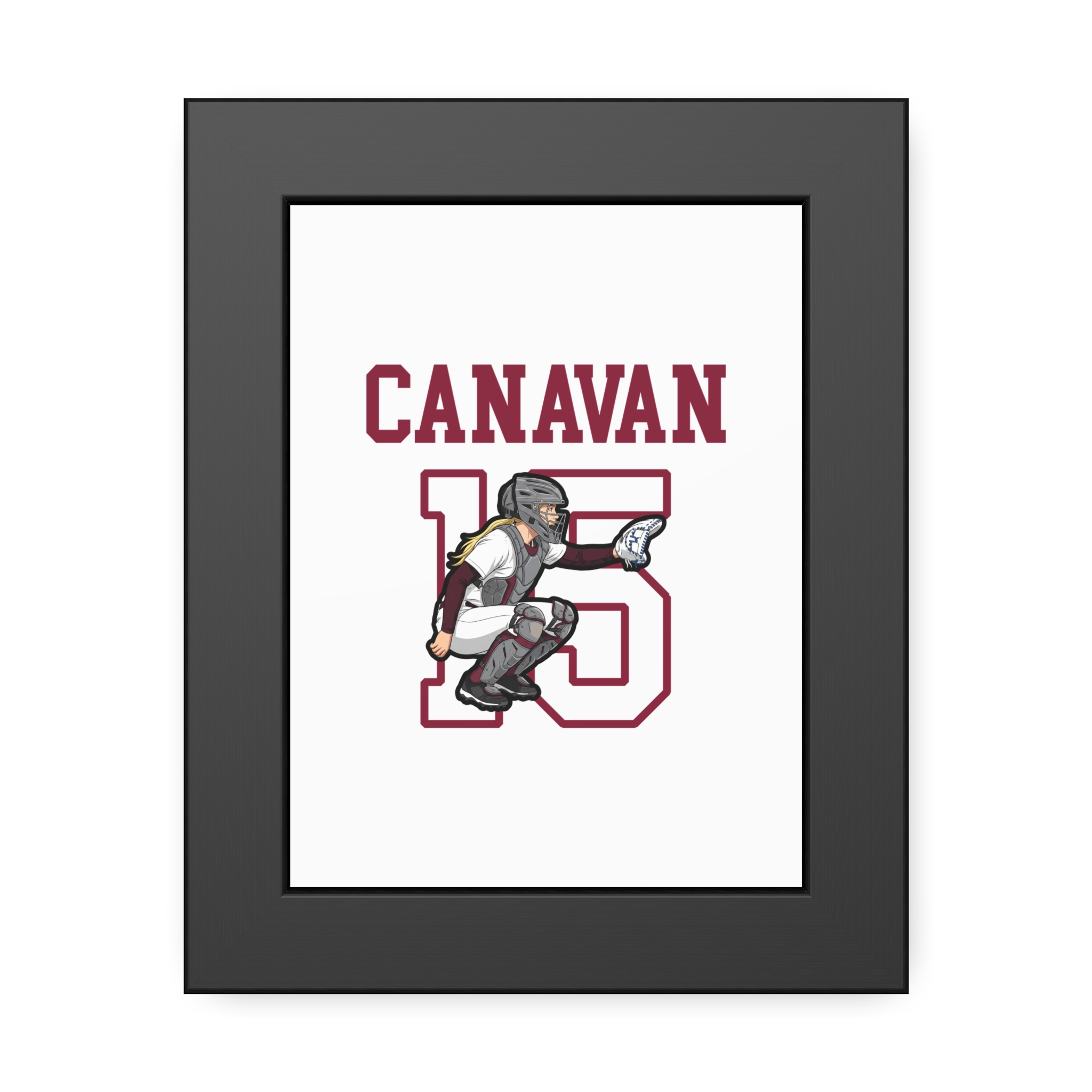 Framed Poster — character_shirsey in Black