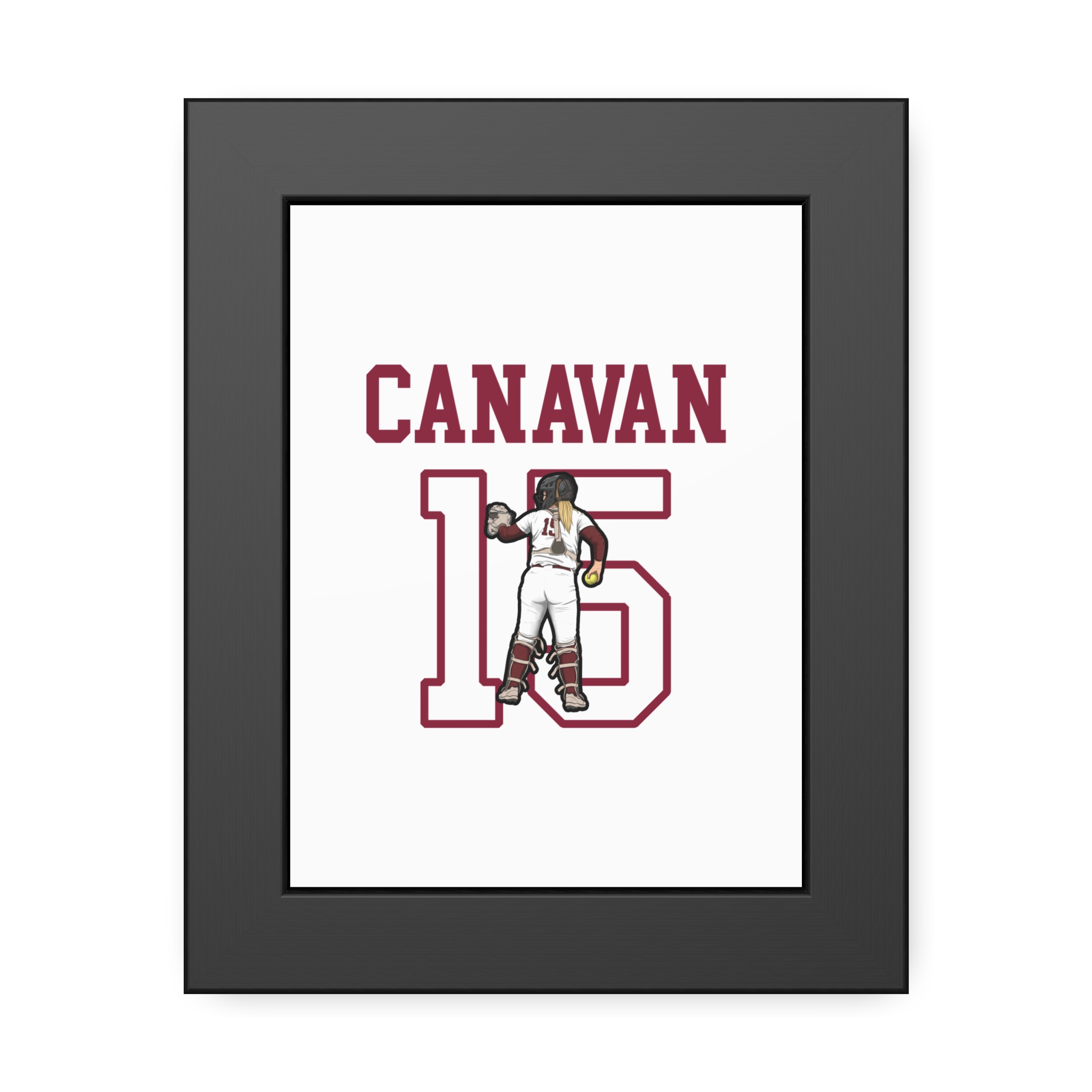 Framed Poster — character_shirsey in Black