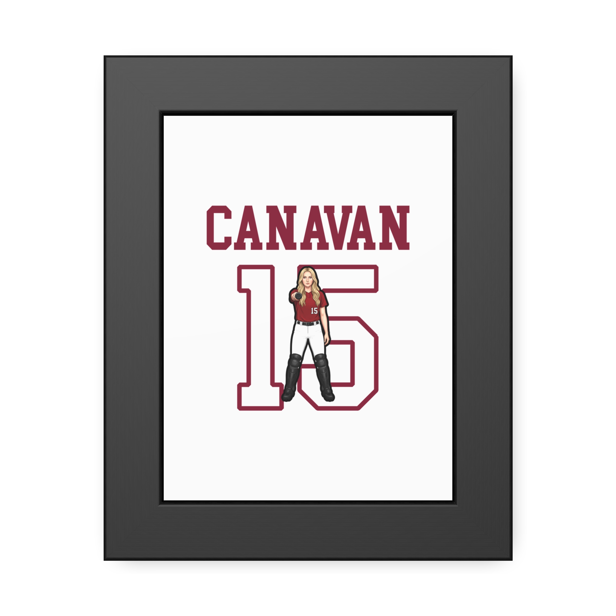 Framed Poster — character_shirsey in Black