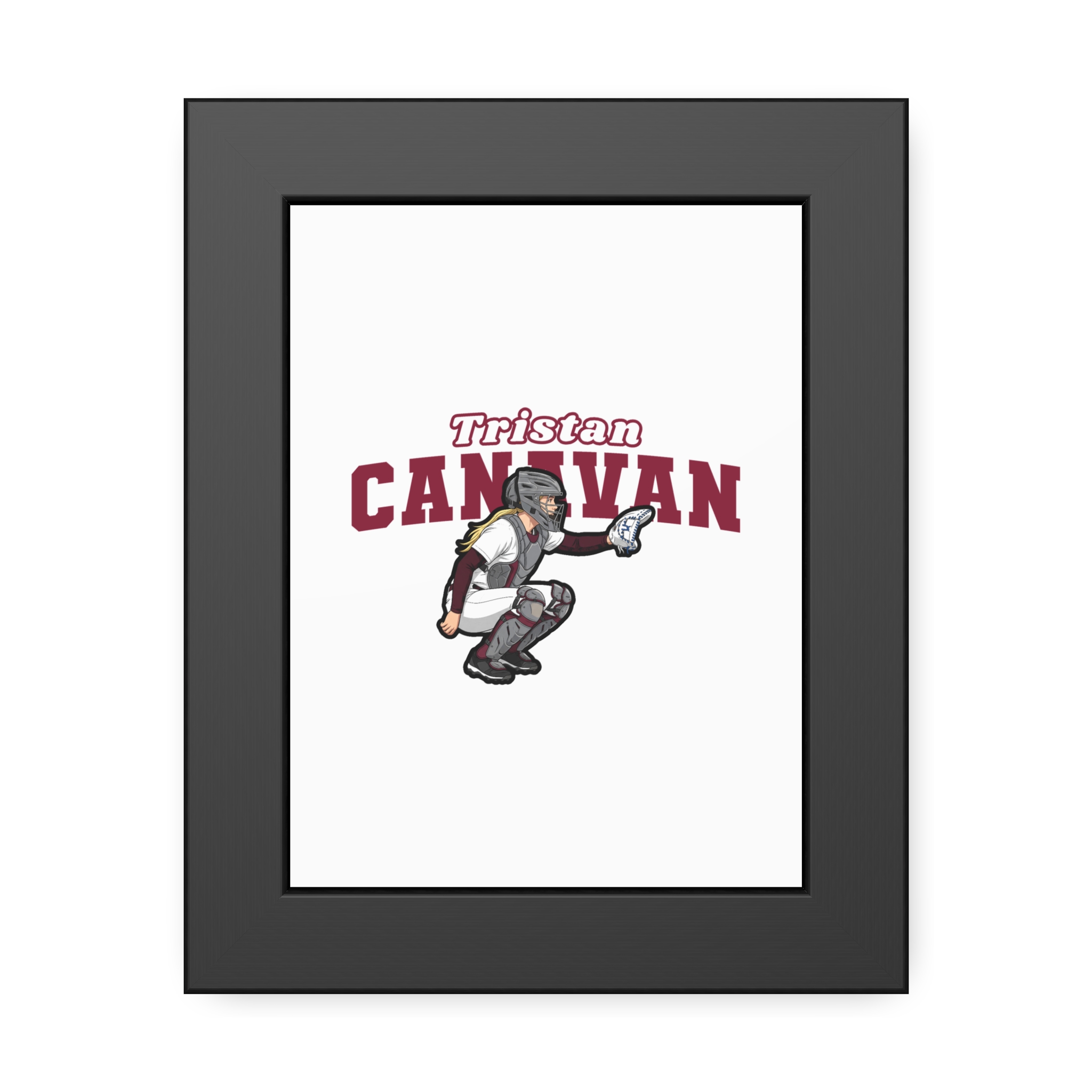 Framed Poster — character_name_arch in Black