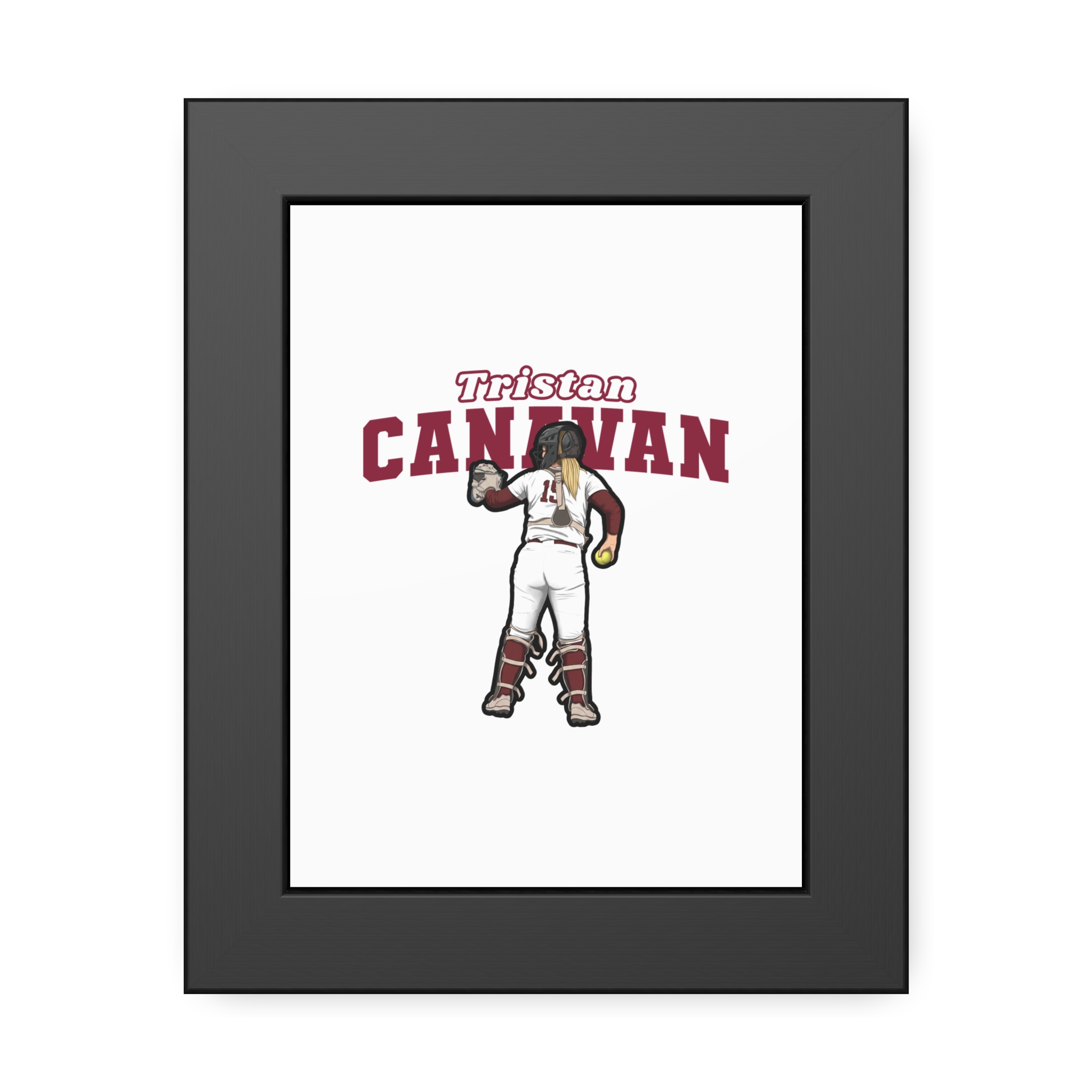 Framed Poster — character_name_arch in Black