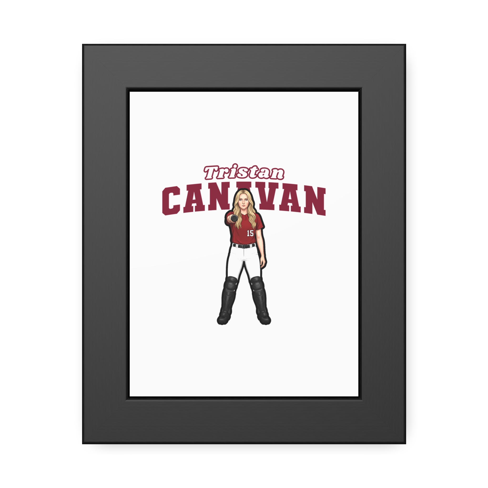 Framed Poster — character_name_arch in Black