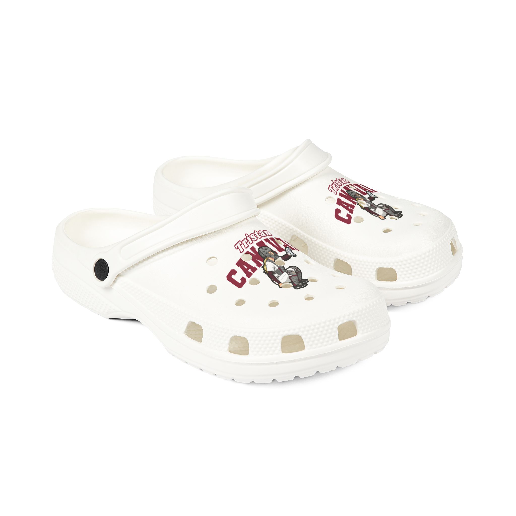 Rubber Clogs — character_name_arch in White