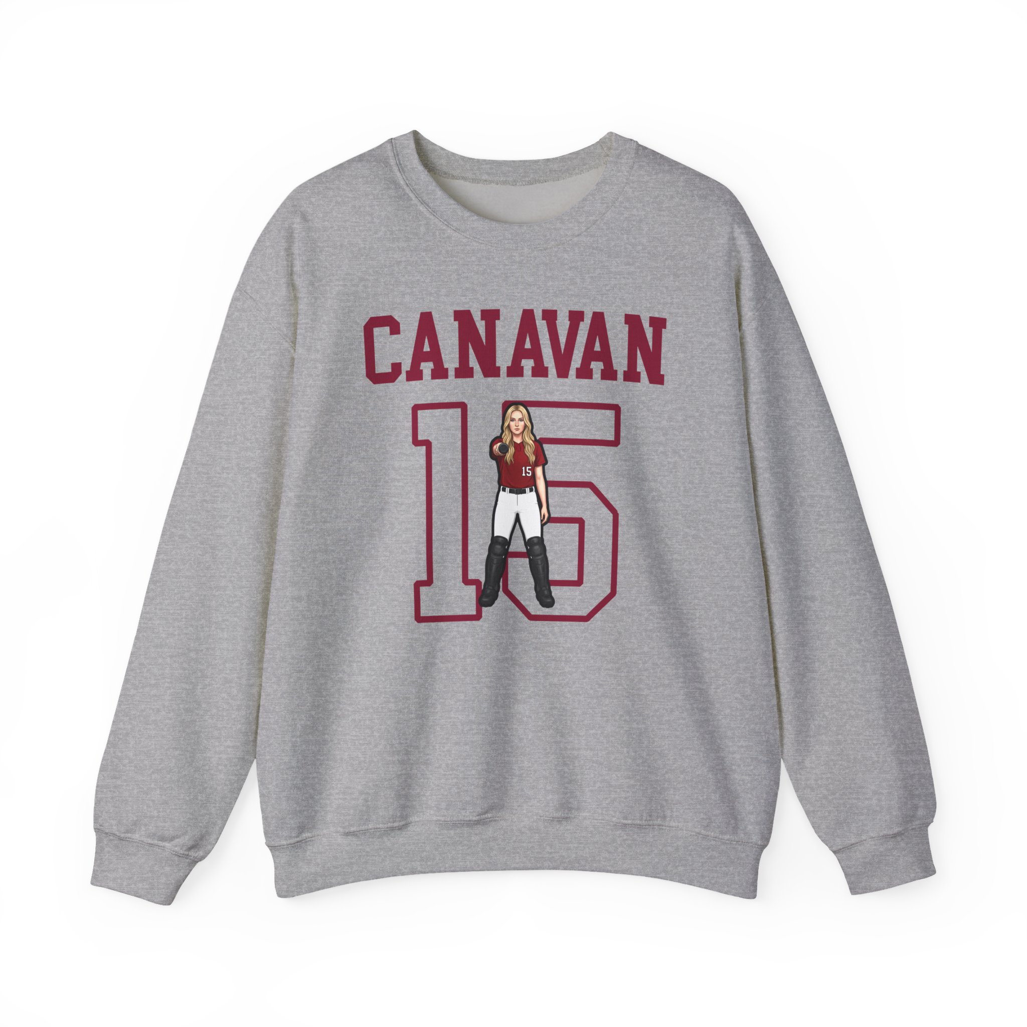 Crewneck Sweatshirt — character_shirsey in Grey