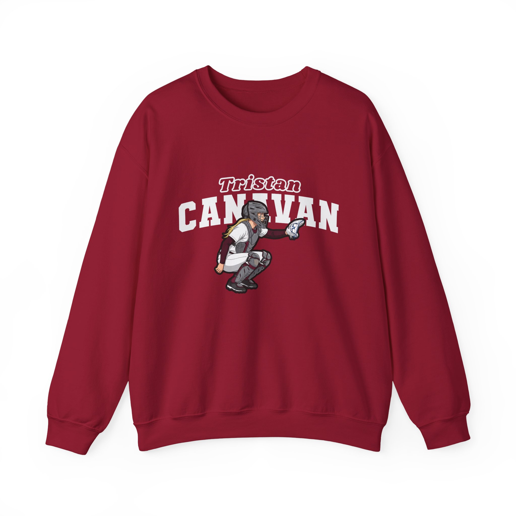 Crewneck Sweatshirt — character_name_arch in Cardinal