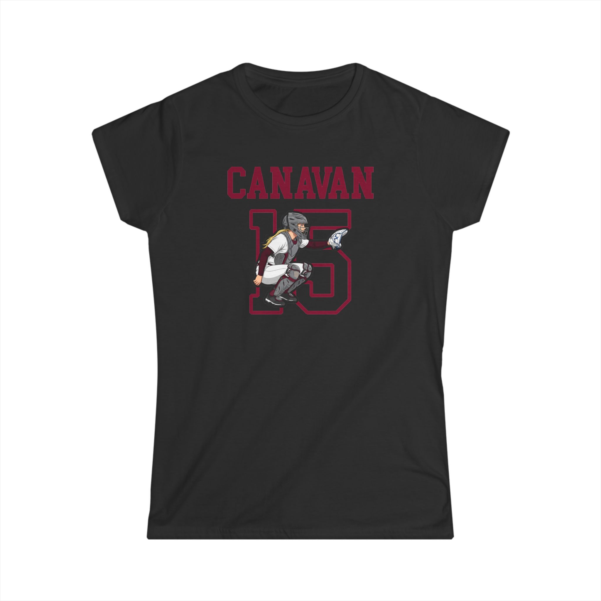Women's Softstyle Tee — character_shirsey in Black