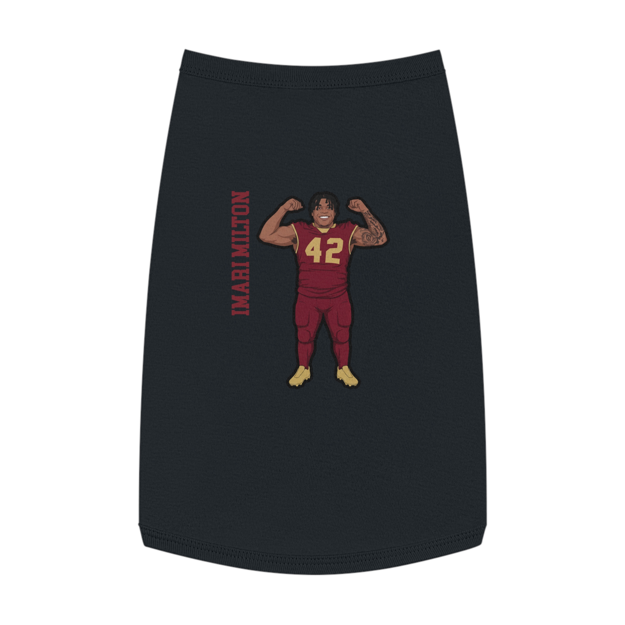 Pet Tank Top — character_name_vertical in White