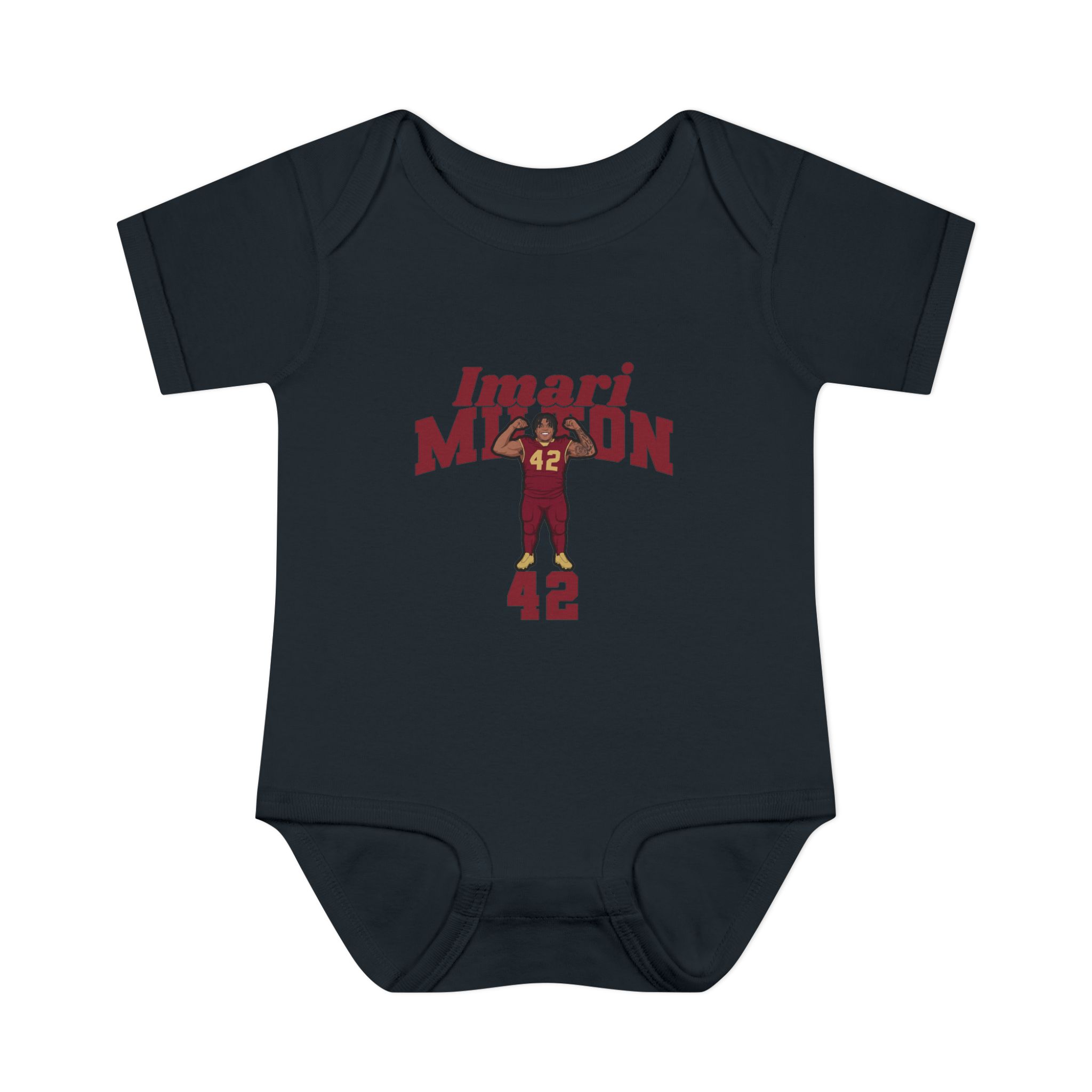 Baby Onesie — character_signature_arch in Black