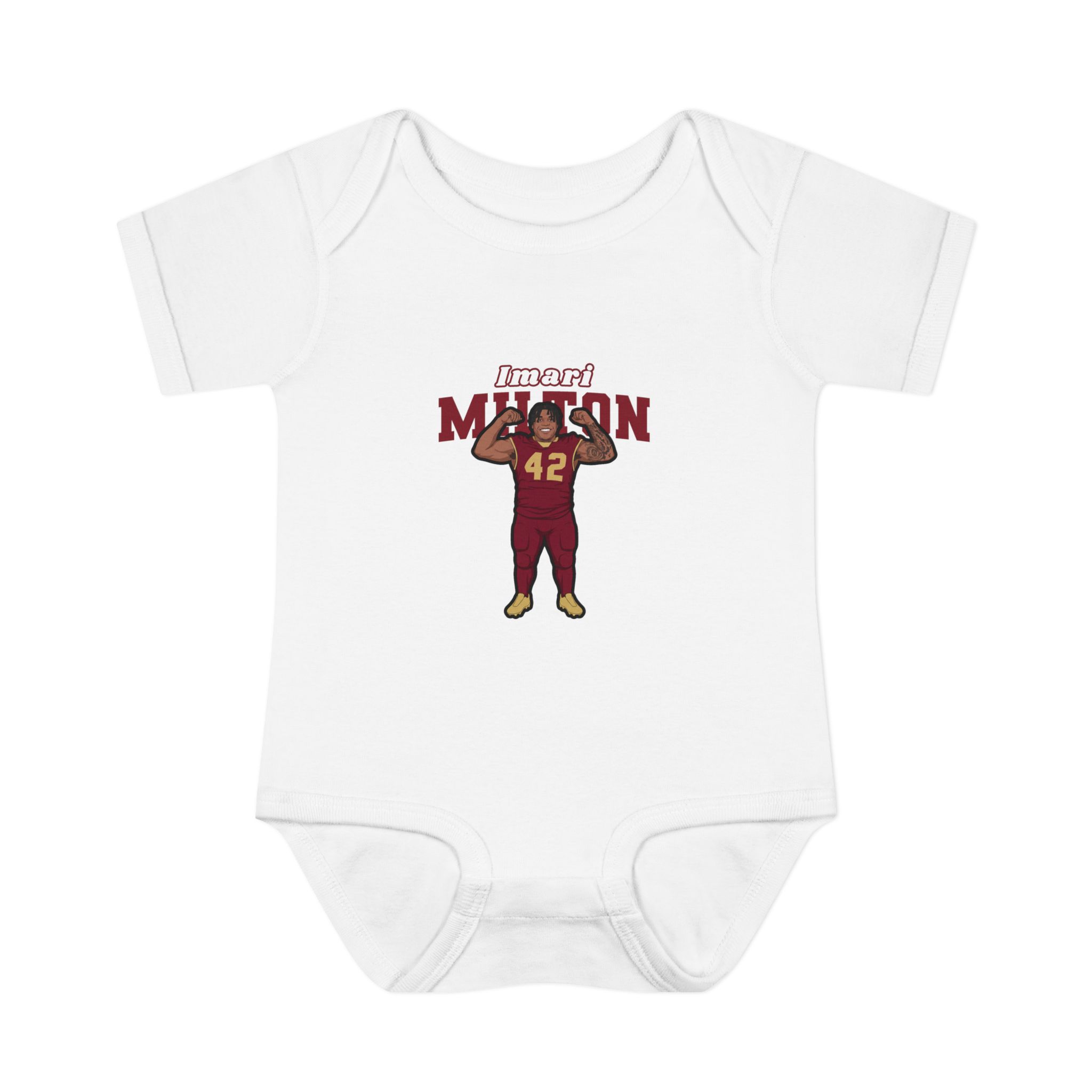 Baby Onesie — character_name_arch in White