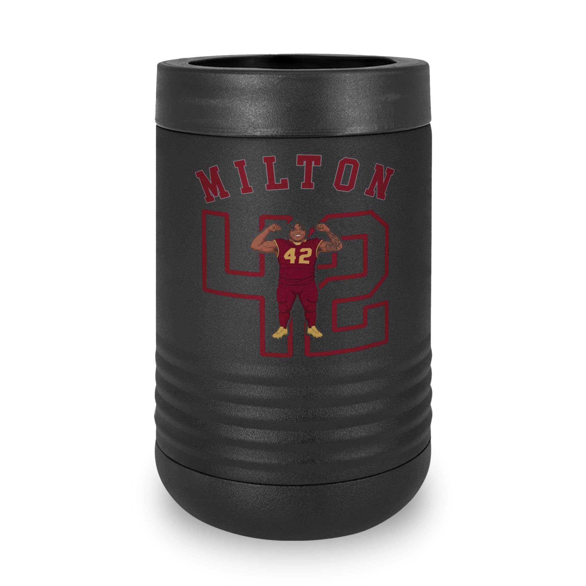 Stainless Can Cooler — character_shirsey_arch in Black