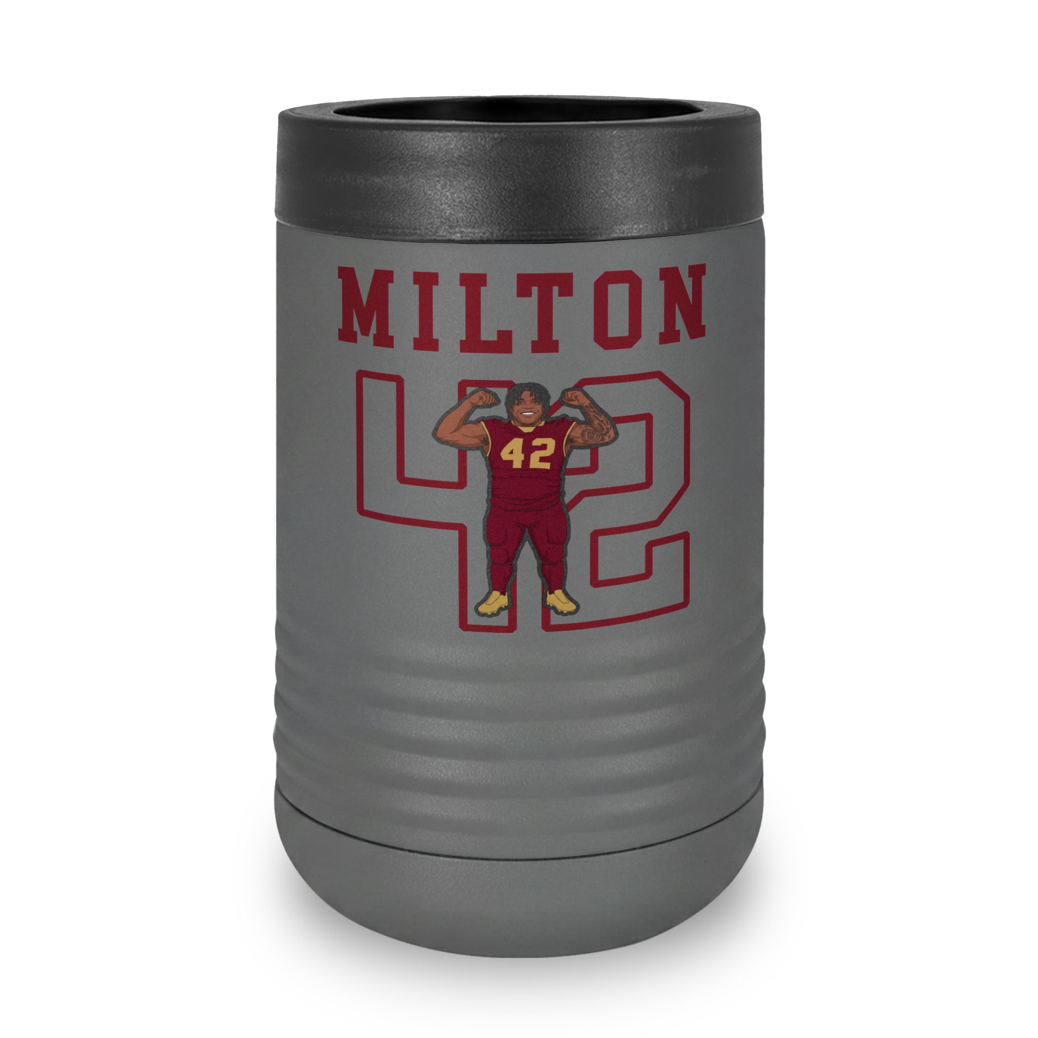 Stainless Can Cooler — character_shirsey in Grey