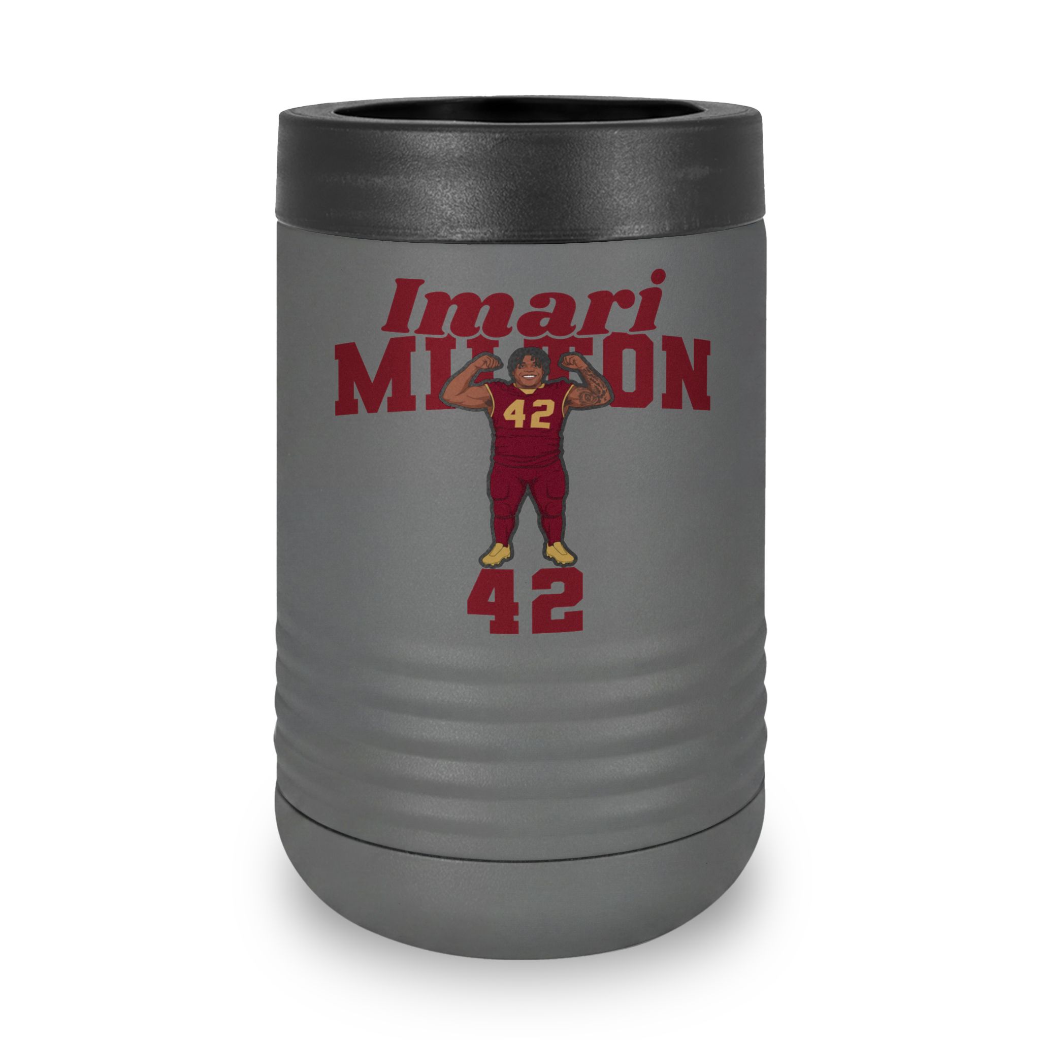 Stainless Can Cooler — character_signature_arch in Grey