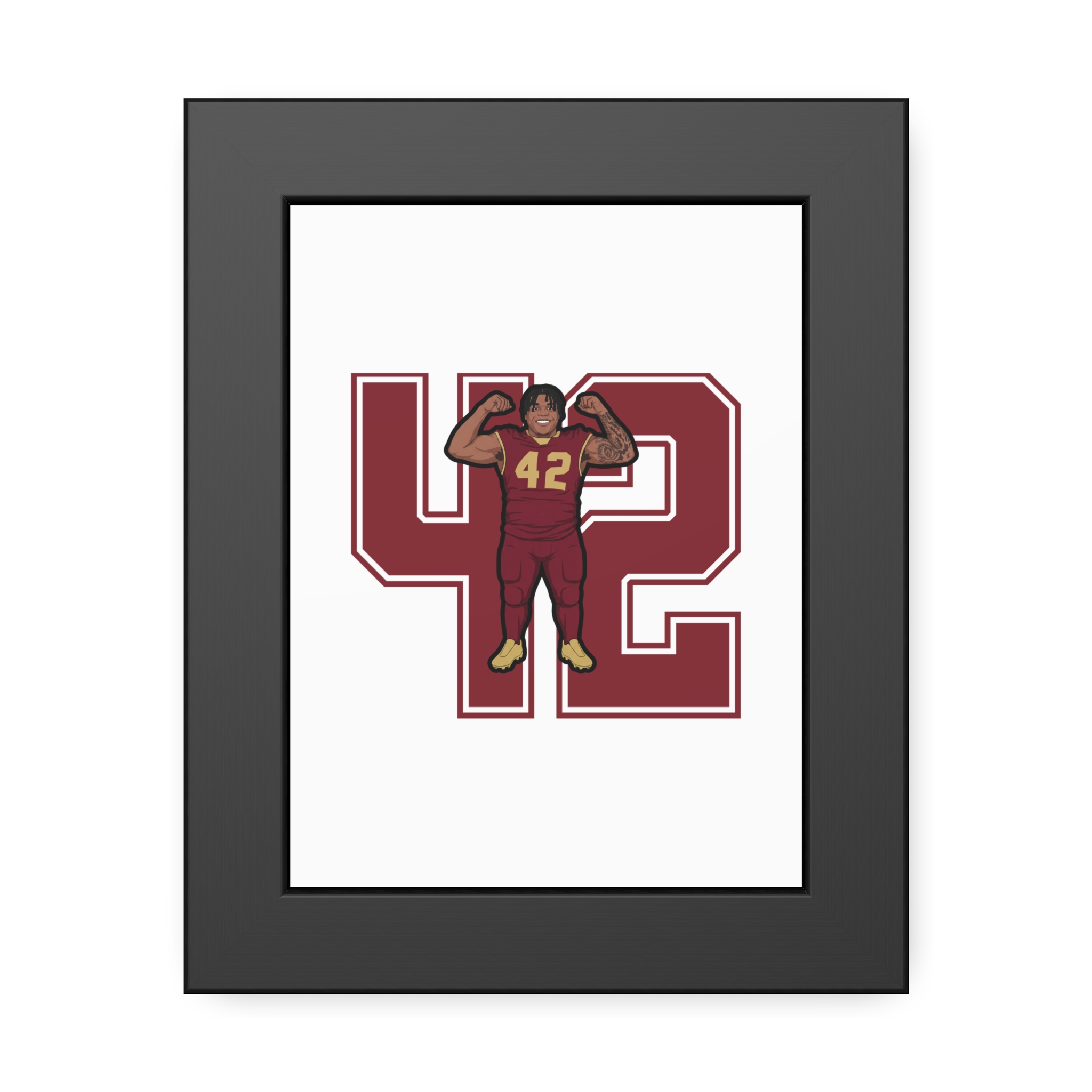 Framed Poster — character_number in Black