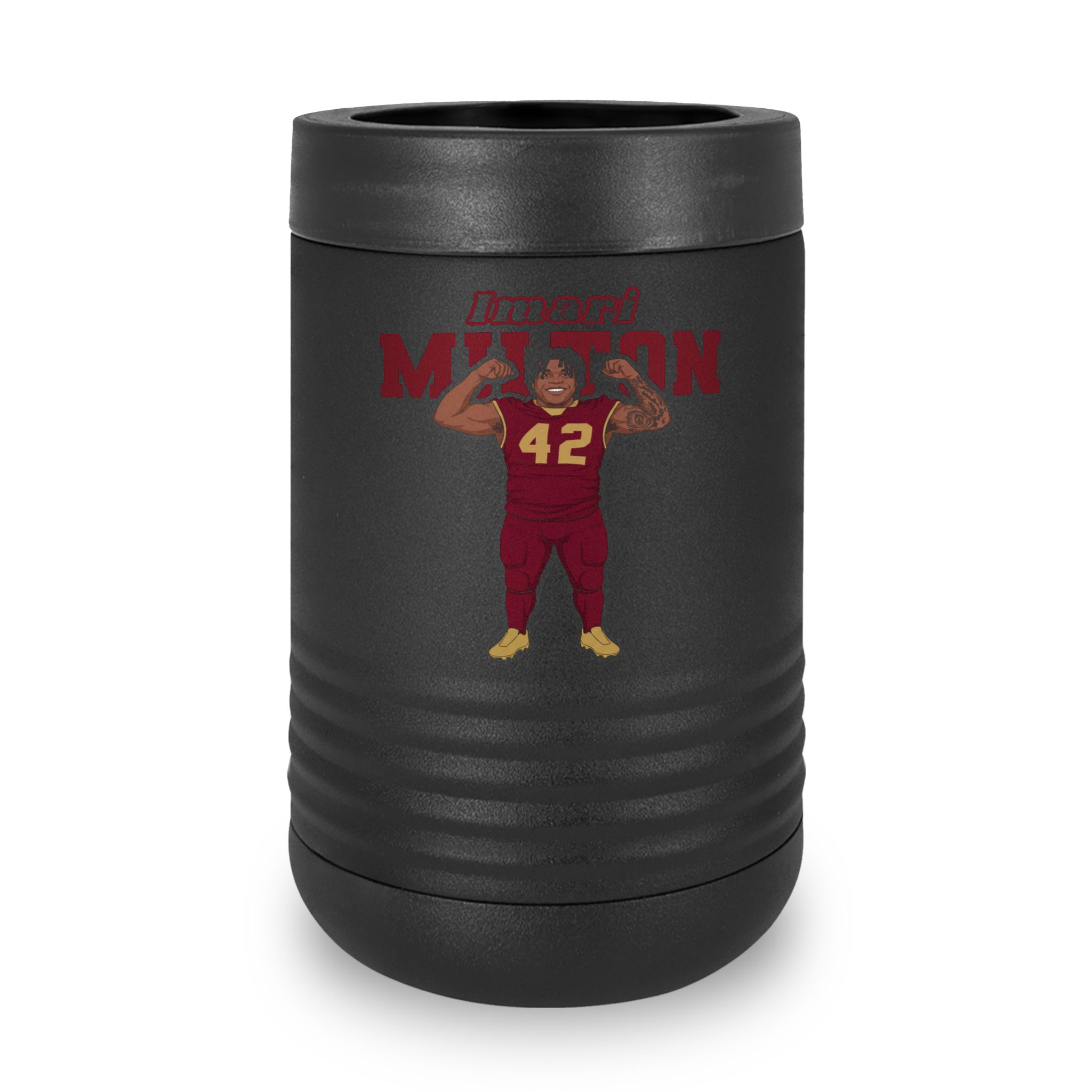 Stainless Can Cooler — character_name_arch in Black