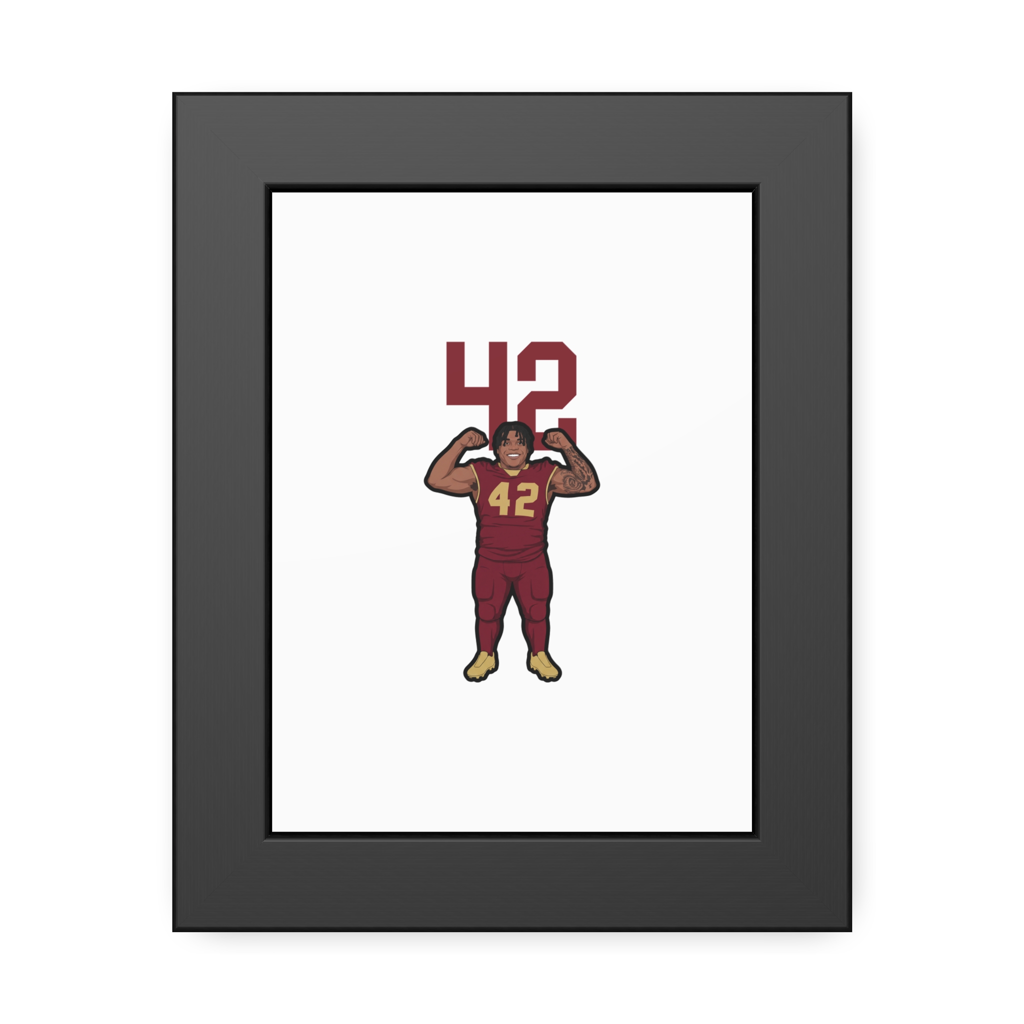 Framed Poster — character_number_top in Black
