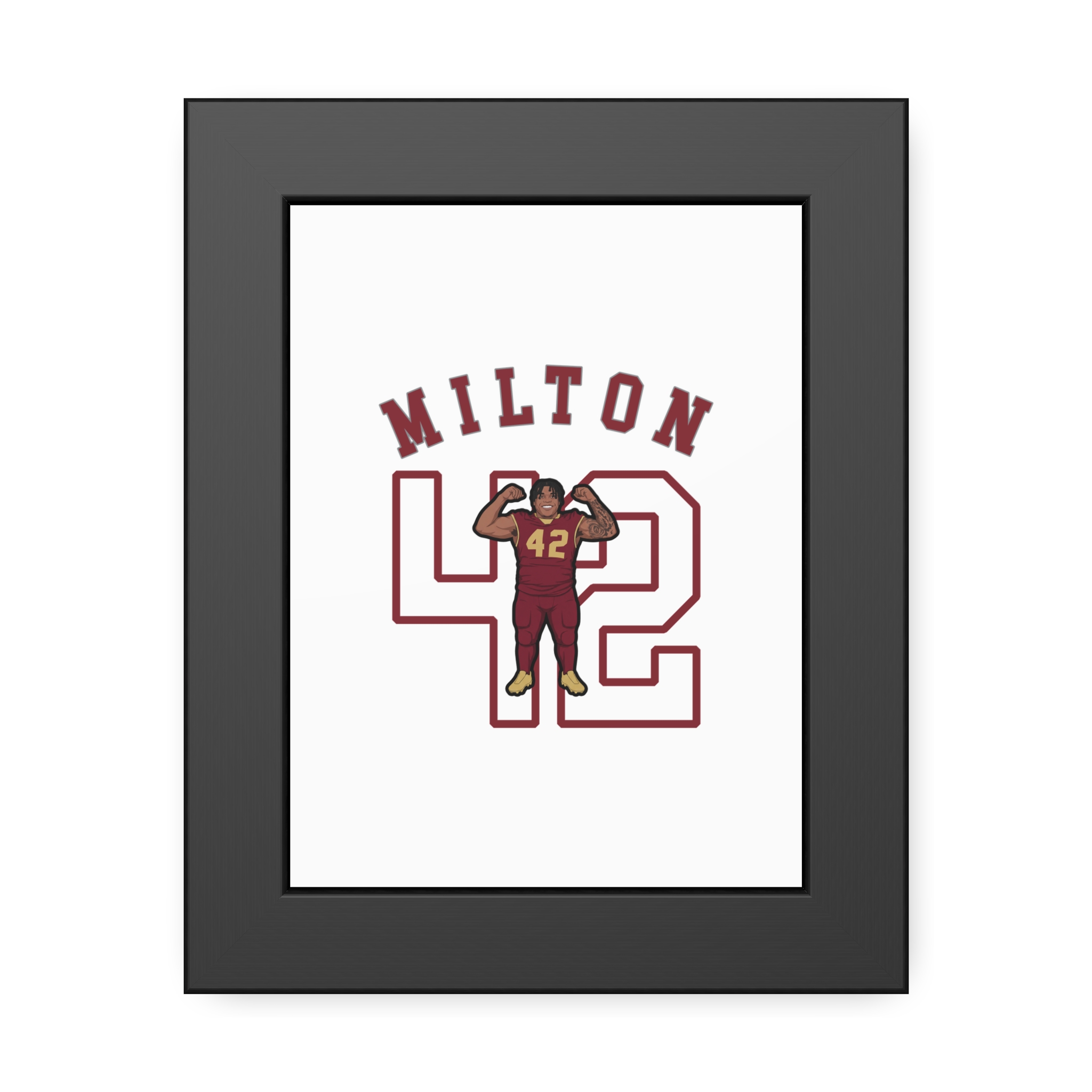 Framed Poster — character_shirsey_arch in Black